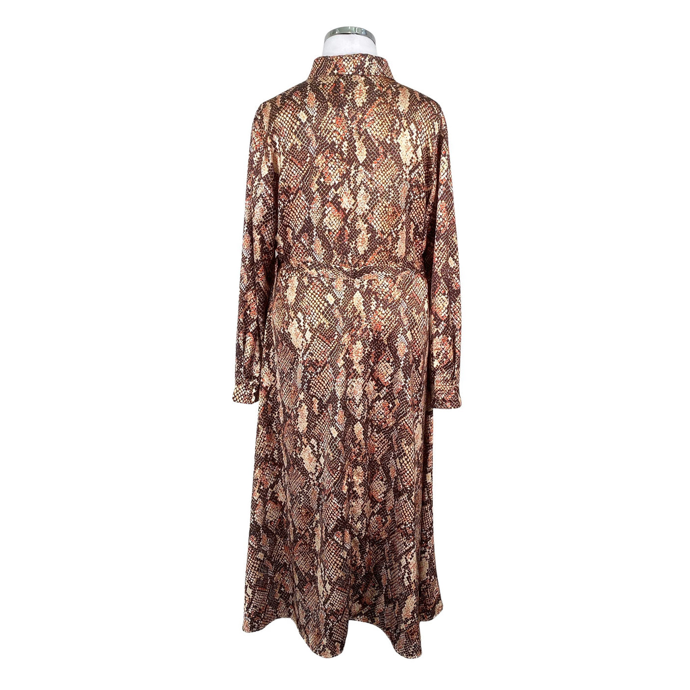 Naisten Karen Millen - Sifonkimekko, koko 44 - Ruskea (2)