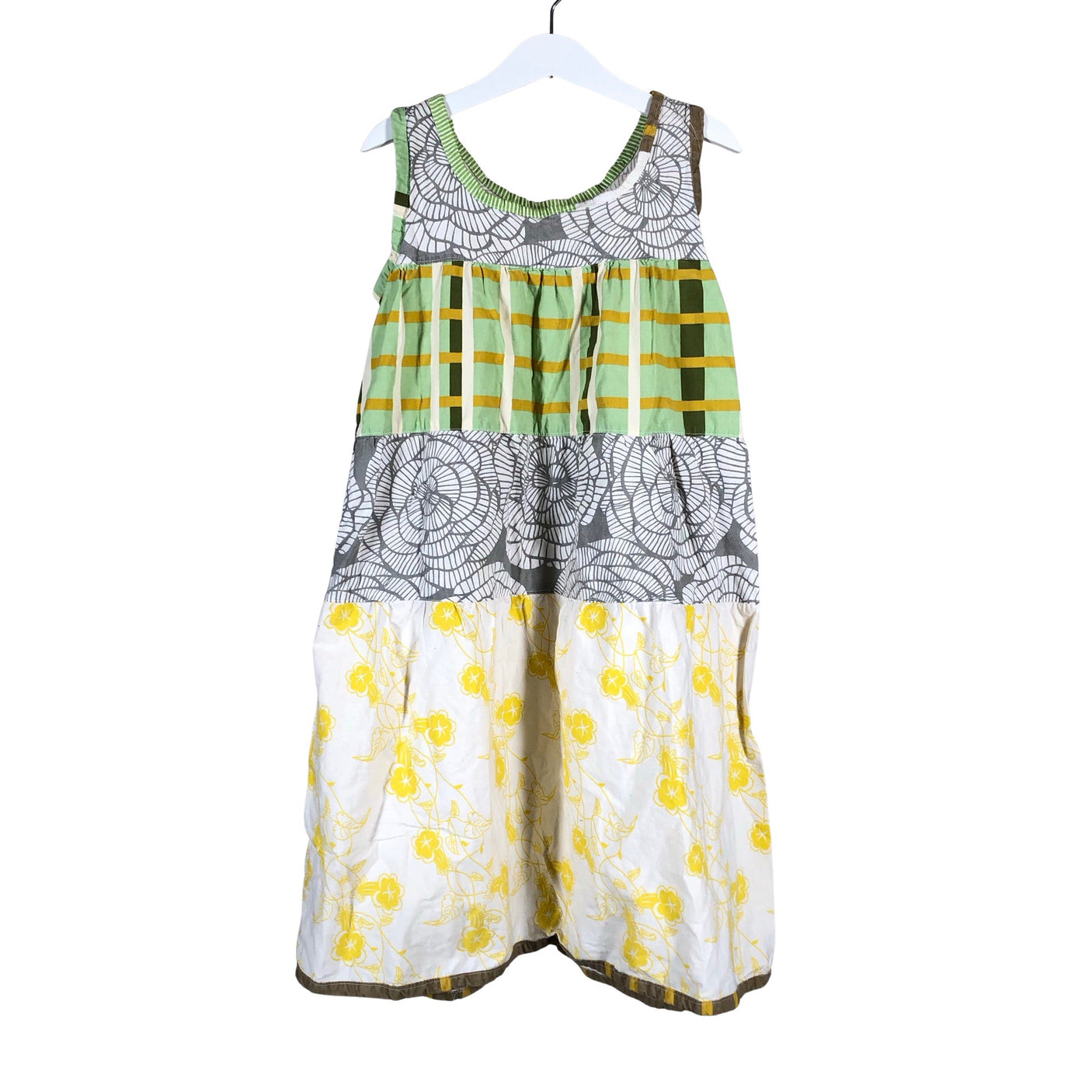 Tyttöjen Handmade - Kangasmekko, koko 122 - 128 - Valkoinen (1)