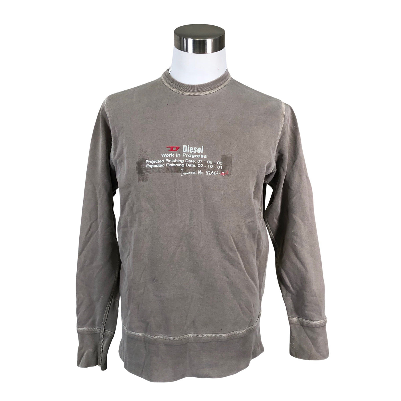 Miesten Diesel - Collegepaita, koko XL - Harmaa (1)