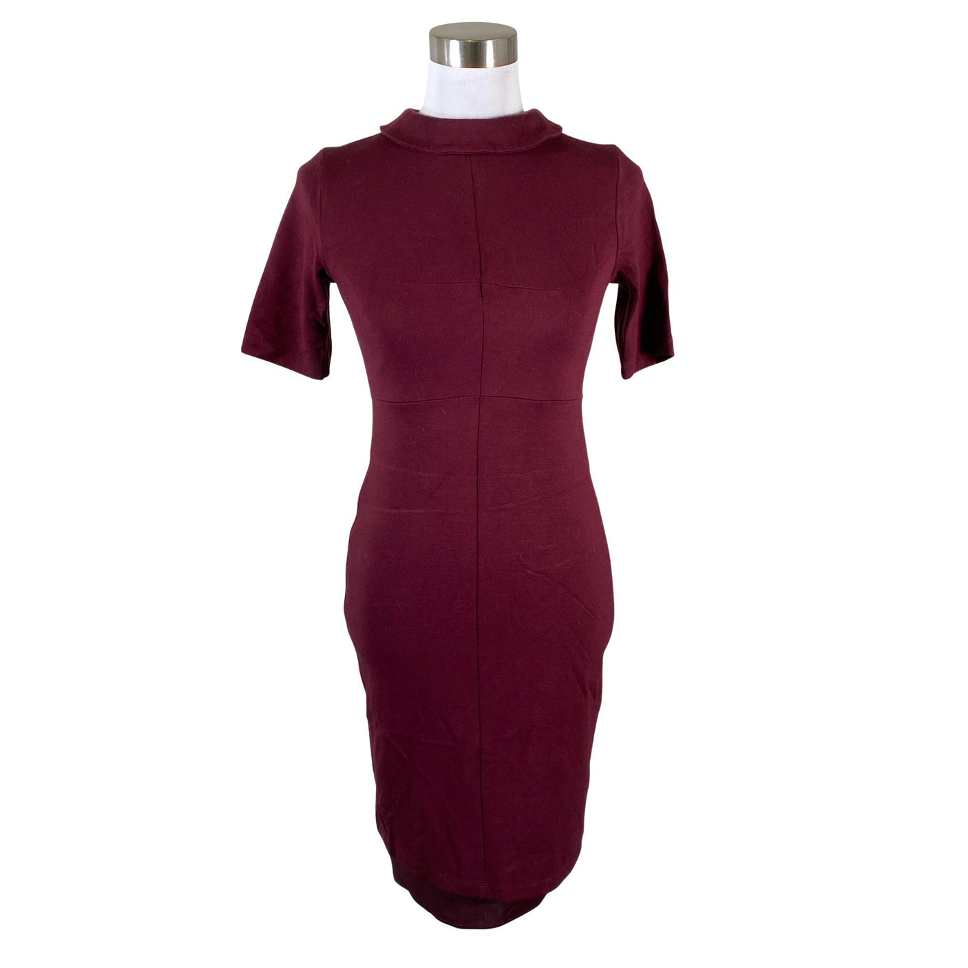 Naisten Laura Ashley - Trikoomekko, koko 34 - Viininpunainen (1)