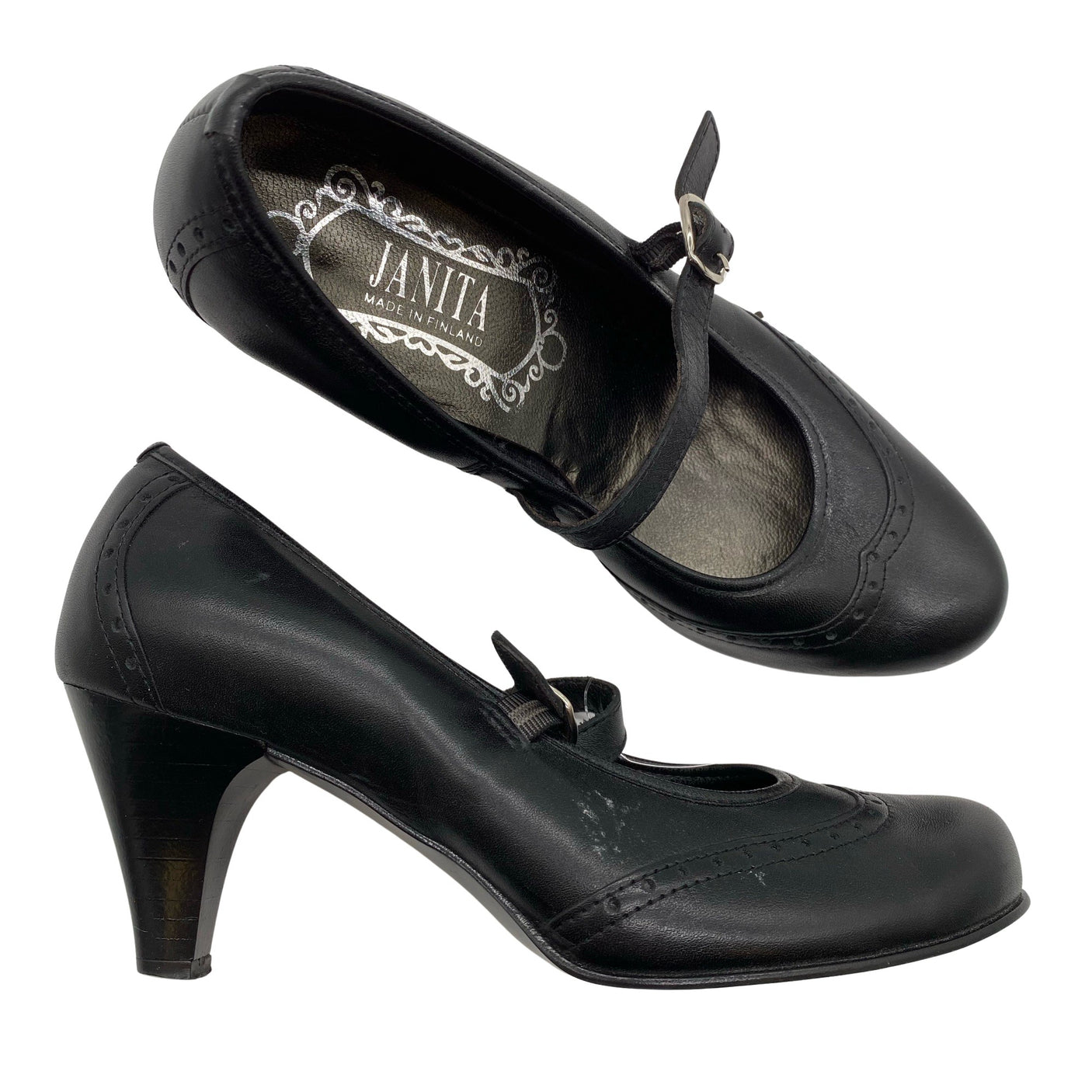 Naisten Janita - Korkokengät, koko 36 - Musta (1)