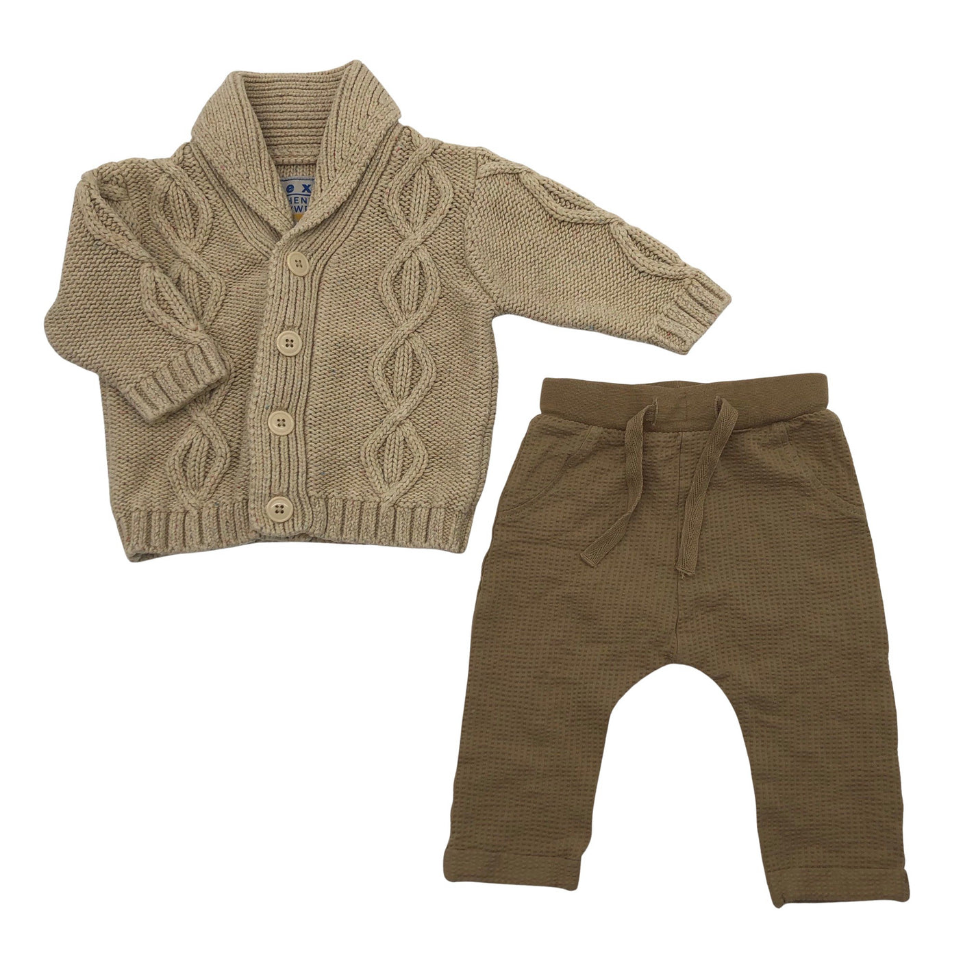 Unisex Next - Neuletakki, koko 56 - 62 - Ruskea (1)