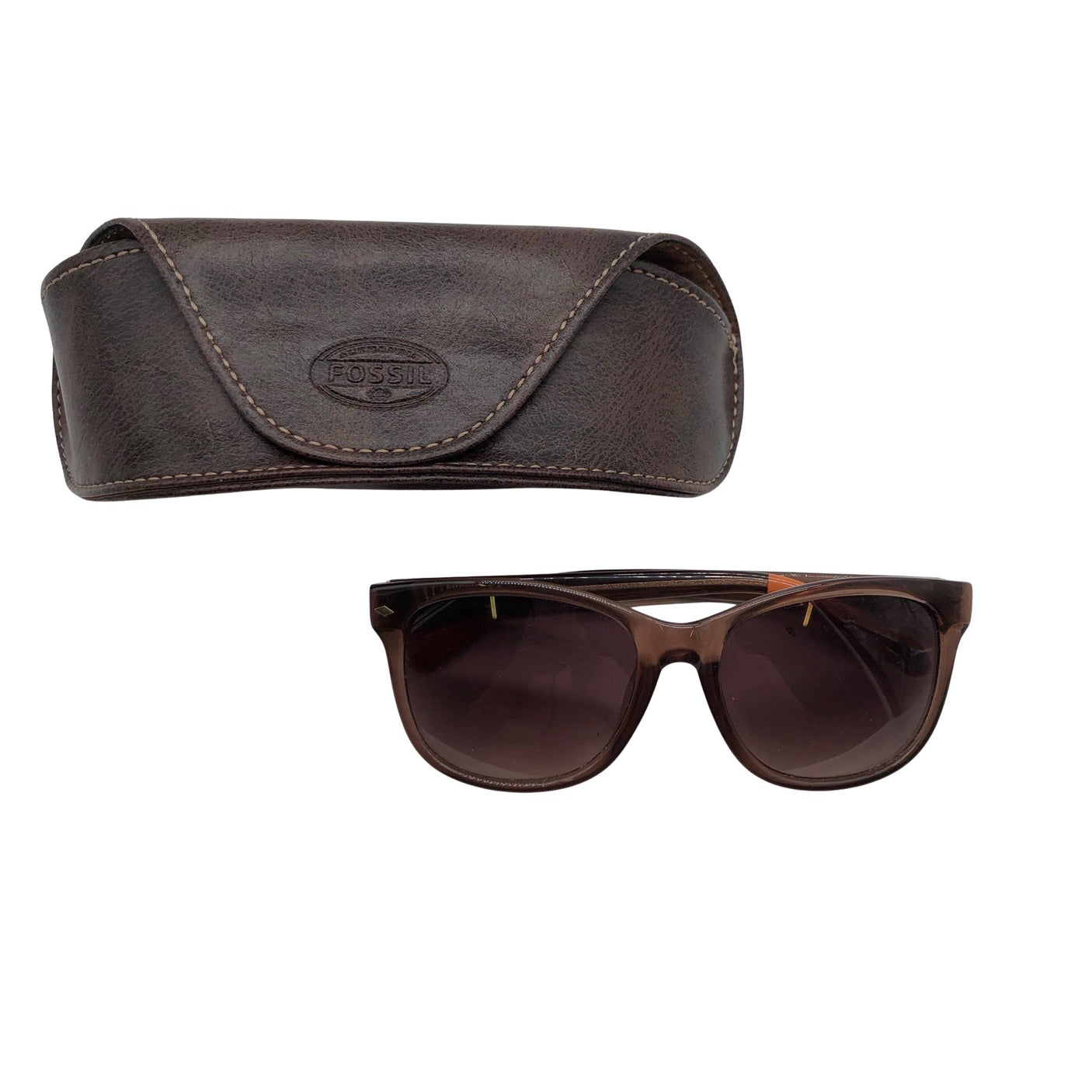 Unisex Fossil - Aurinkolasit, koko Ei kokoa - Ruskea (1)