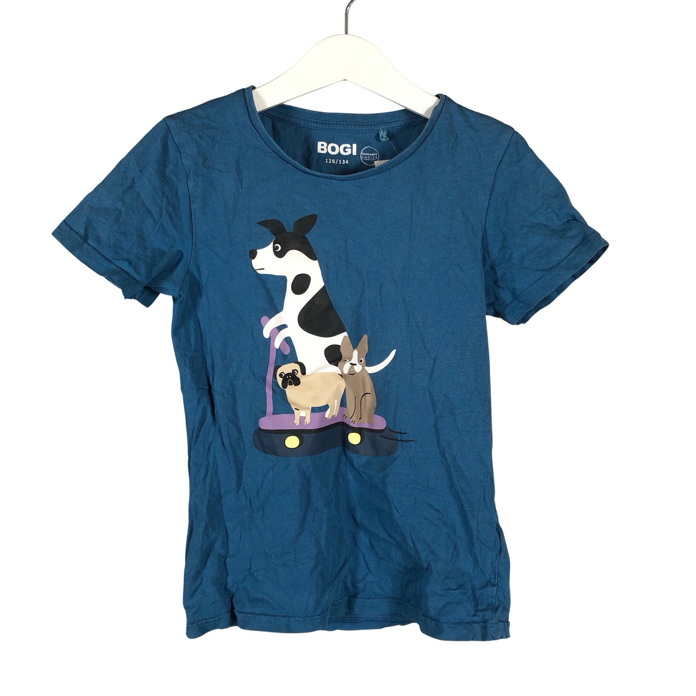 Unisex Bogi - T-paita, koko 128 - 134 - Sininen (1)