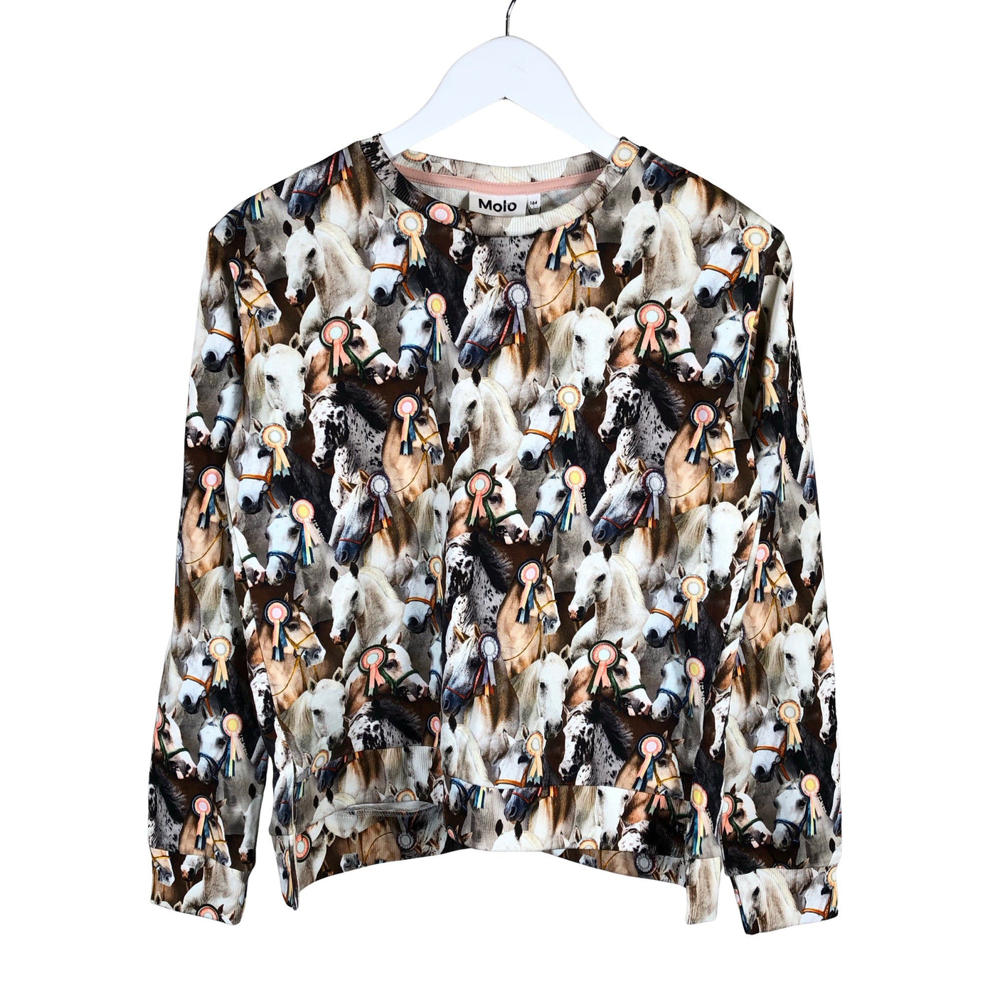 Tyttöjen Molo Kids - Collegepaita, koko 158 - 164 - Ruskea (1)