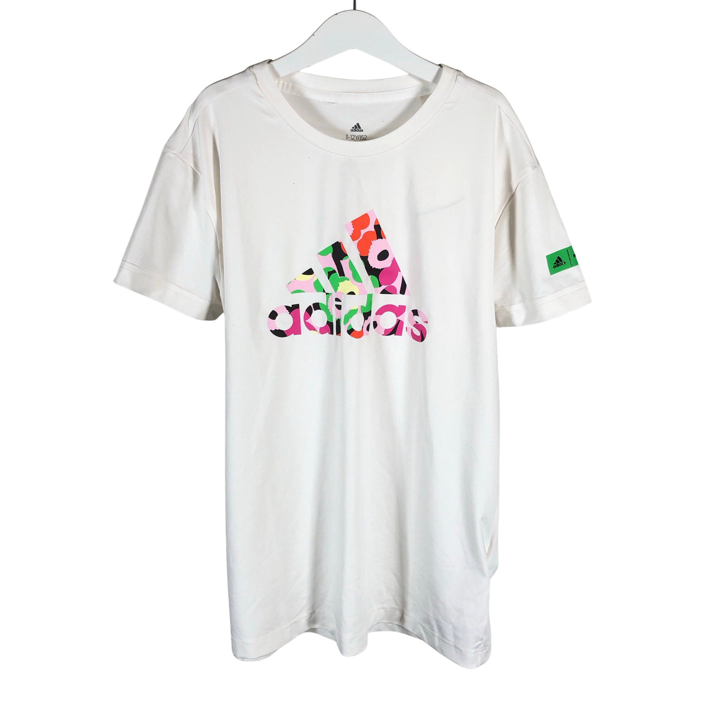 Tyttöjen Adidas - Urheilupaita, lyhyet hihat, koko 146 - 152 - Valkoinen (1)