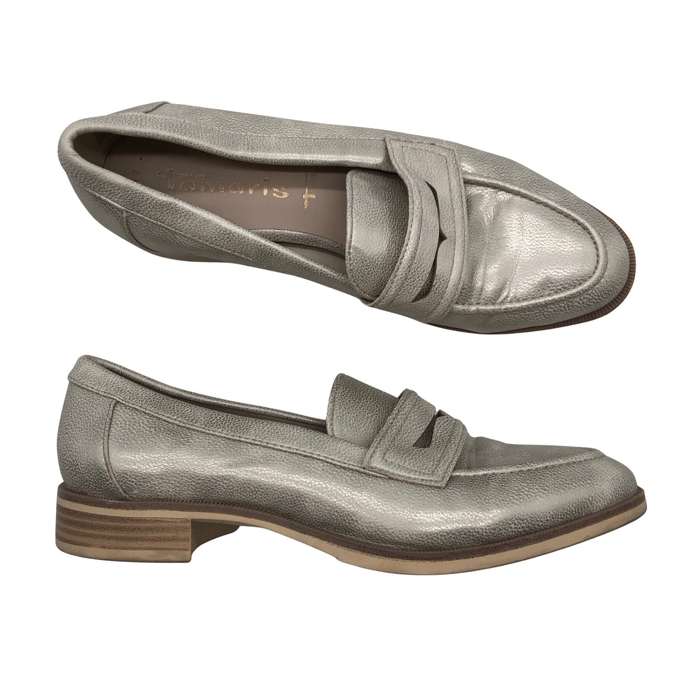 Naisten Tamaris - Loaferit, koko 37 - Kulta (1)