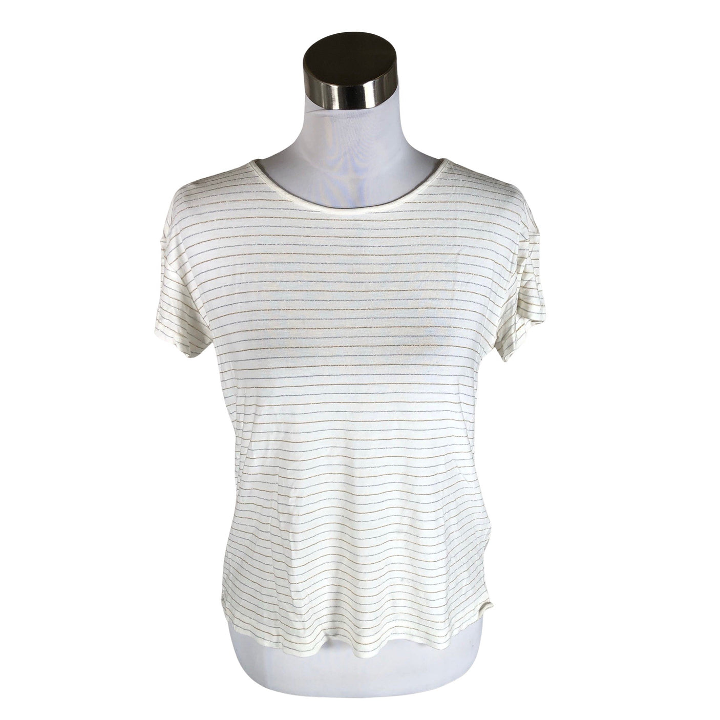 Naisten Massimo Dutti - T-paita, koko 38 - Luonnonvalkoinen (1)
