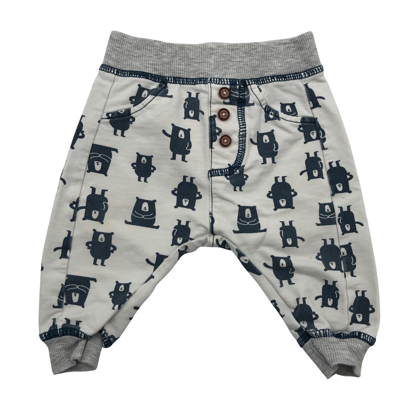 Unisex Hema - Collegehousut, koko 56 - 62 - Valkoinen (1)