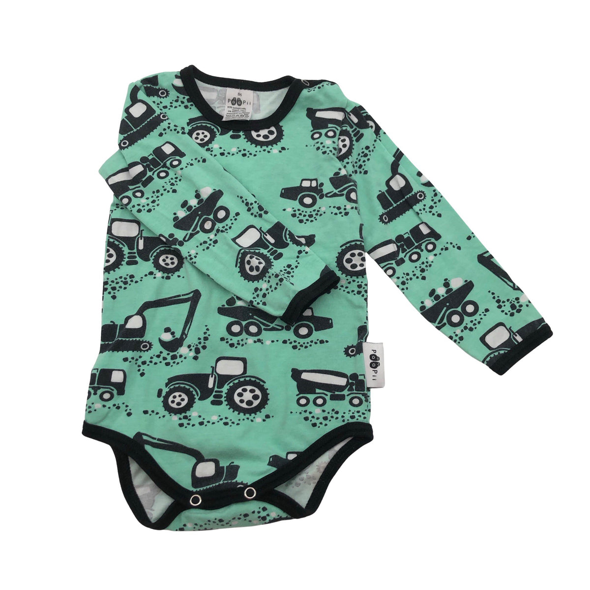 Unisex PaaPii - Body, koko 80 - 86 - Vihreä (1)