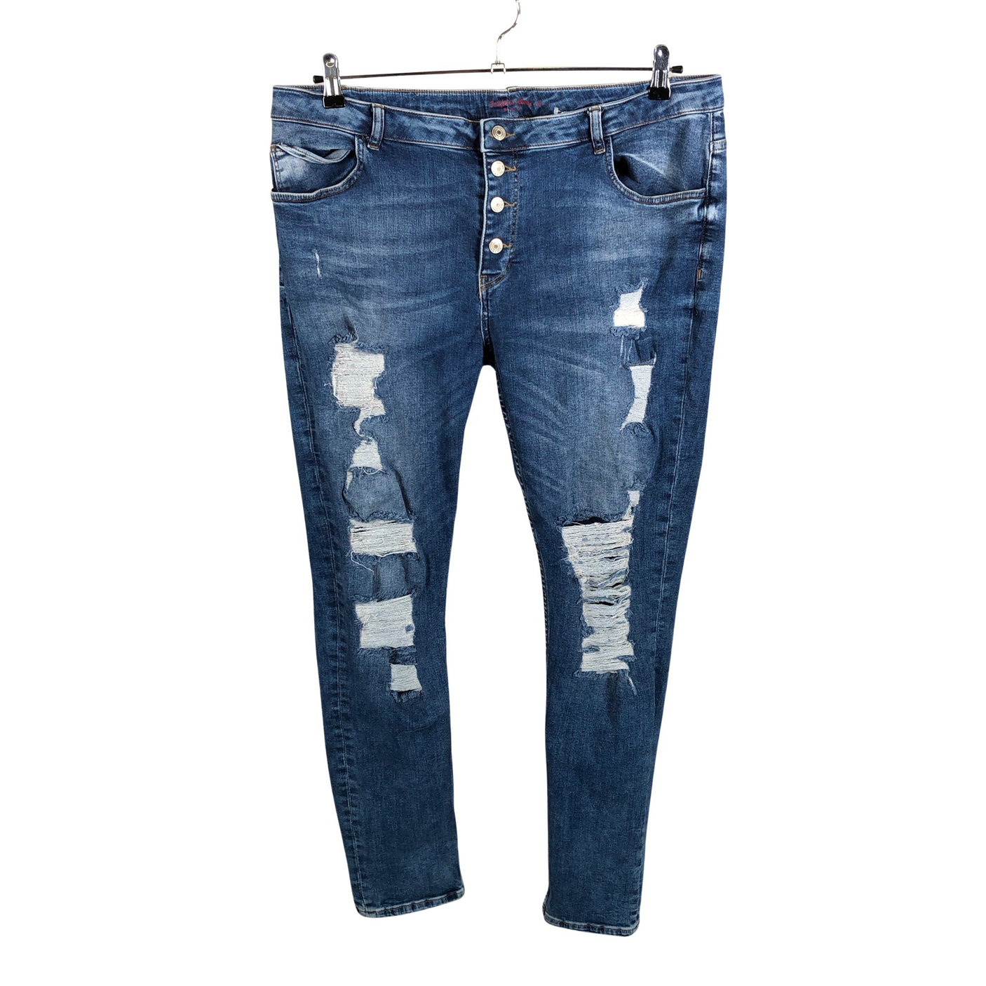 Naisten Perfect Jeans - Farkut, koko 48 - Sininen (1)