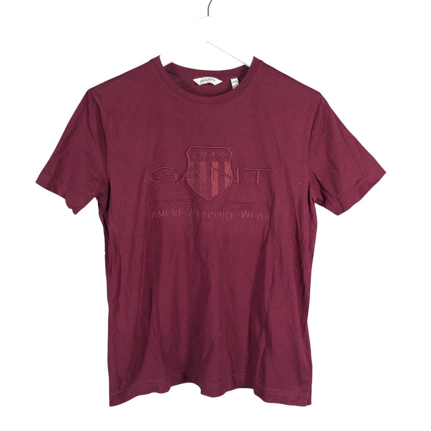 Unisex Gant - T-paita, koko 164 - 170 - Viininpunainen (1)