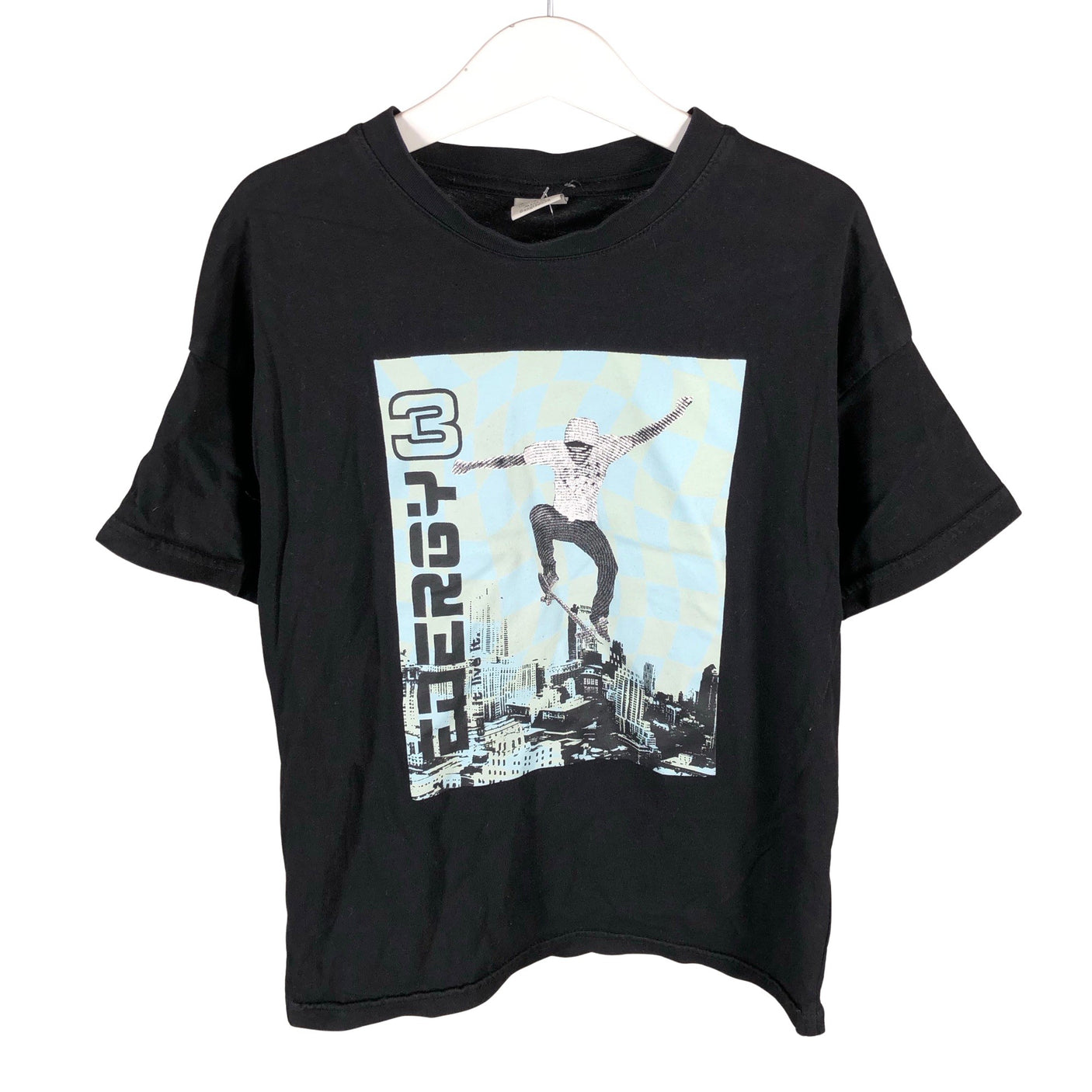 Unisex Lindex - T-paita, koko 122 - 128 - Musta (1)