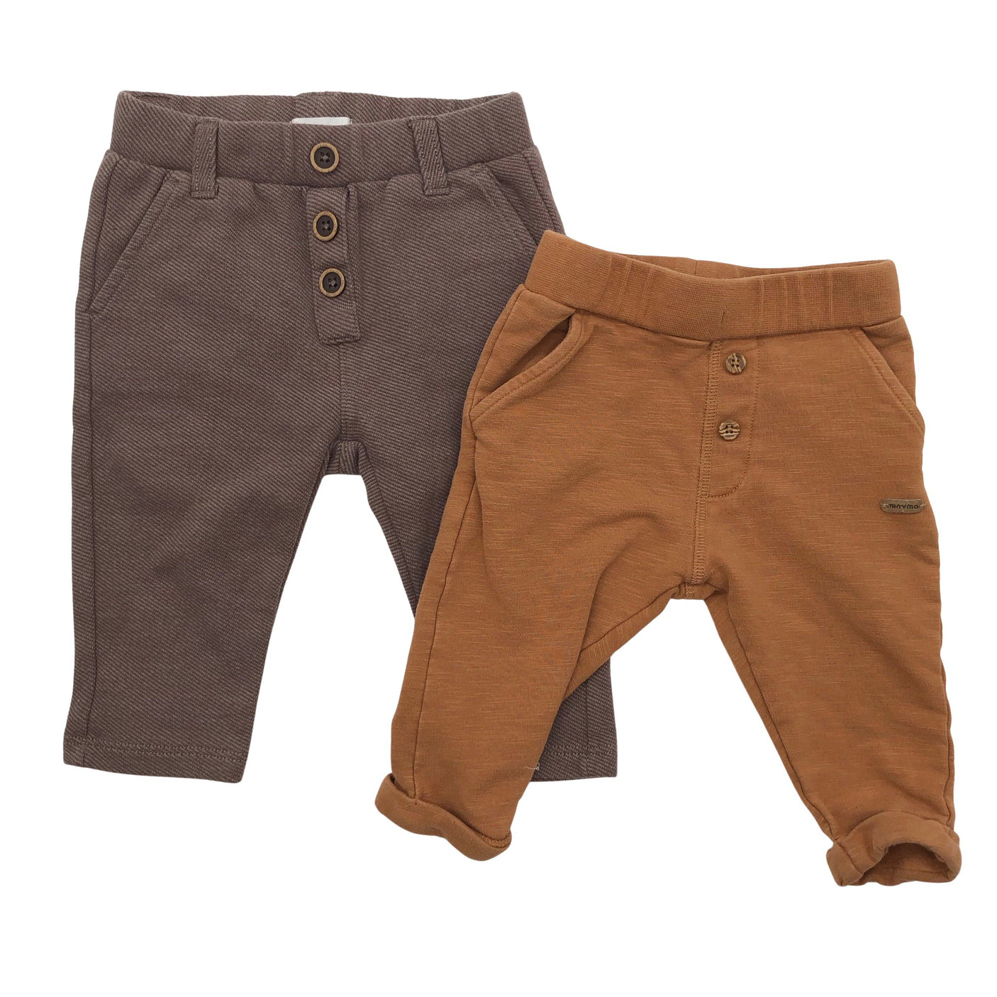 Unisex Minymo - Collegehousut, koko 56 - 62 - Ruskea (1)