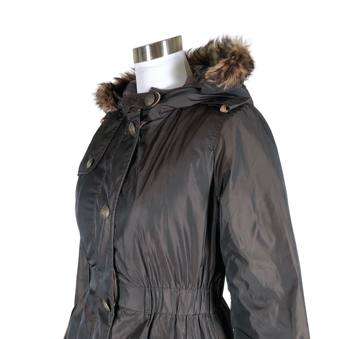 Naisten Massimo Dutti - Untuvatakki, koko 36 - Ruskea (3)