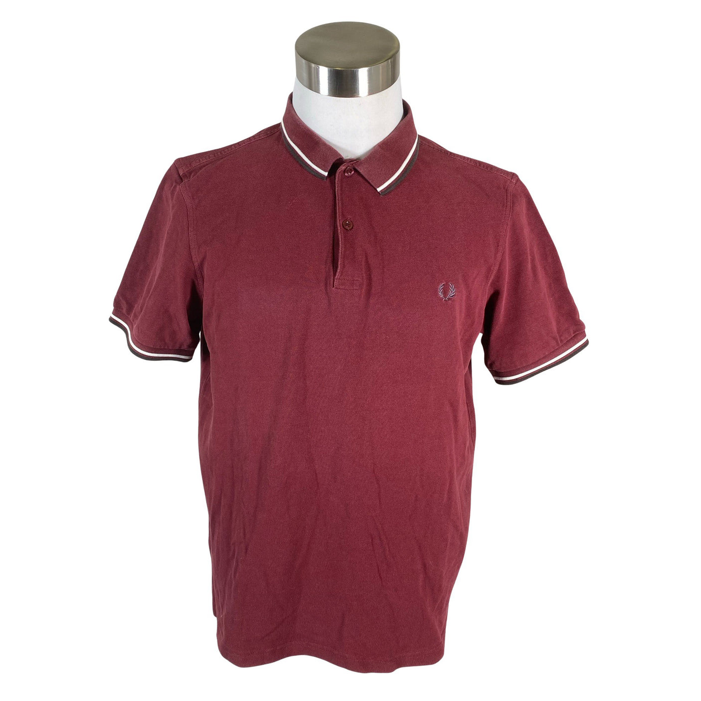 Miesten Fred Perry - Pikeepaita, koko XL - Viininpunainen (1)