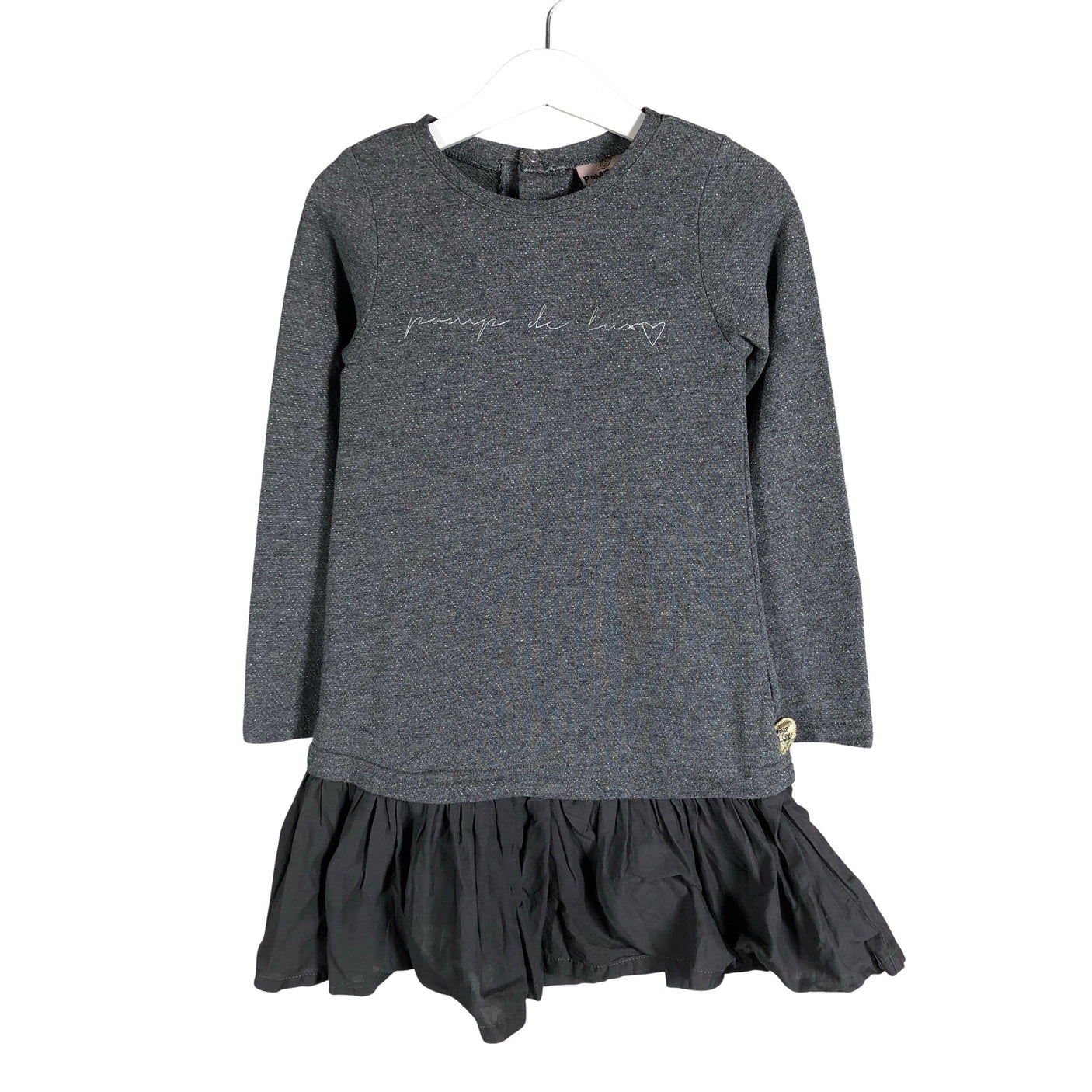 Tyttöjen POMPdeLUX - Collegemekko, koko 110 - 116 - Harmaa (1)