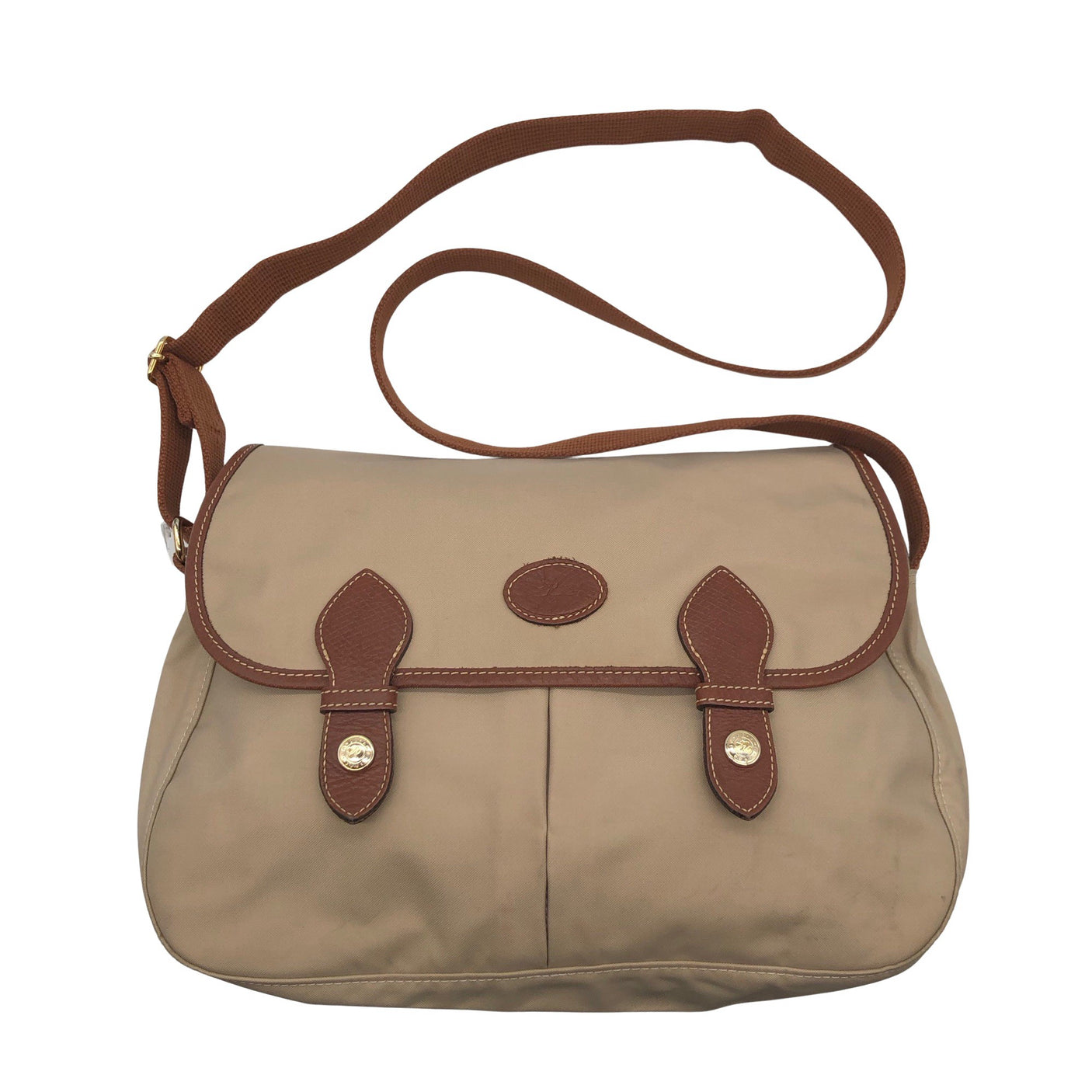 Naisten Longchamp - Olkalaukku, koko Midi - Beige (1)