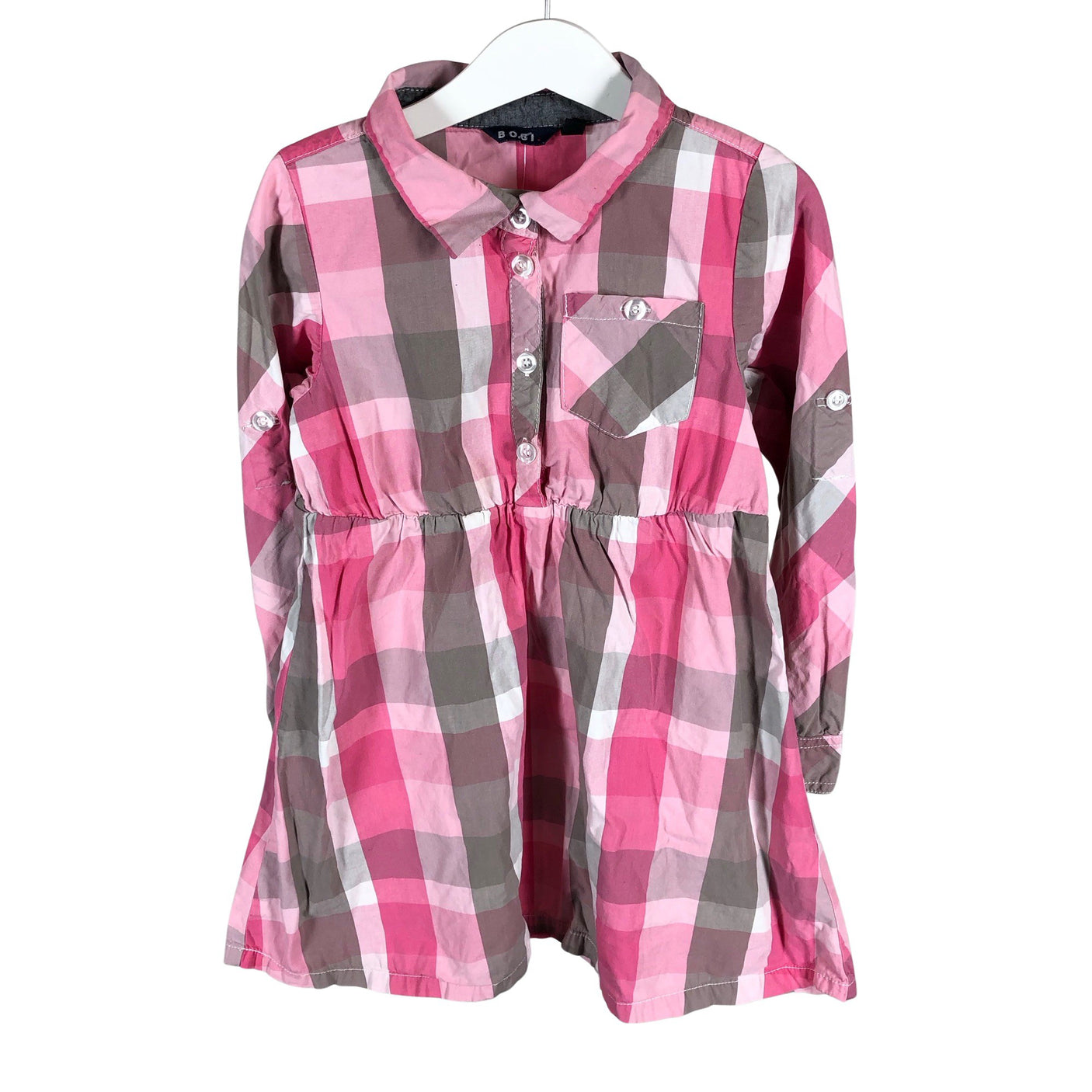 Tyttöjen Bogi - Kangasmekko, koko 116 - 122 - Pinkki (1)