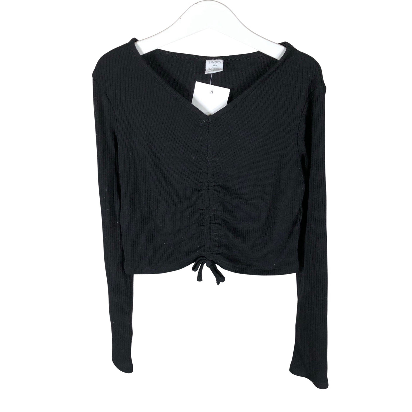 Tyttöjen Lindex - Trikoopaita, koko 134 - 140 - Musta (1)