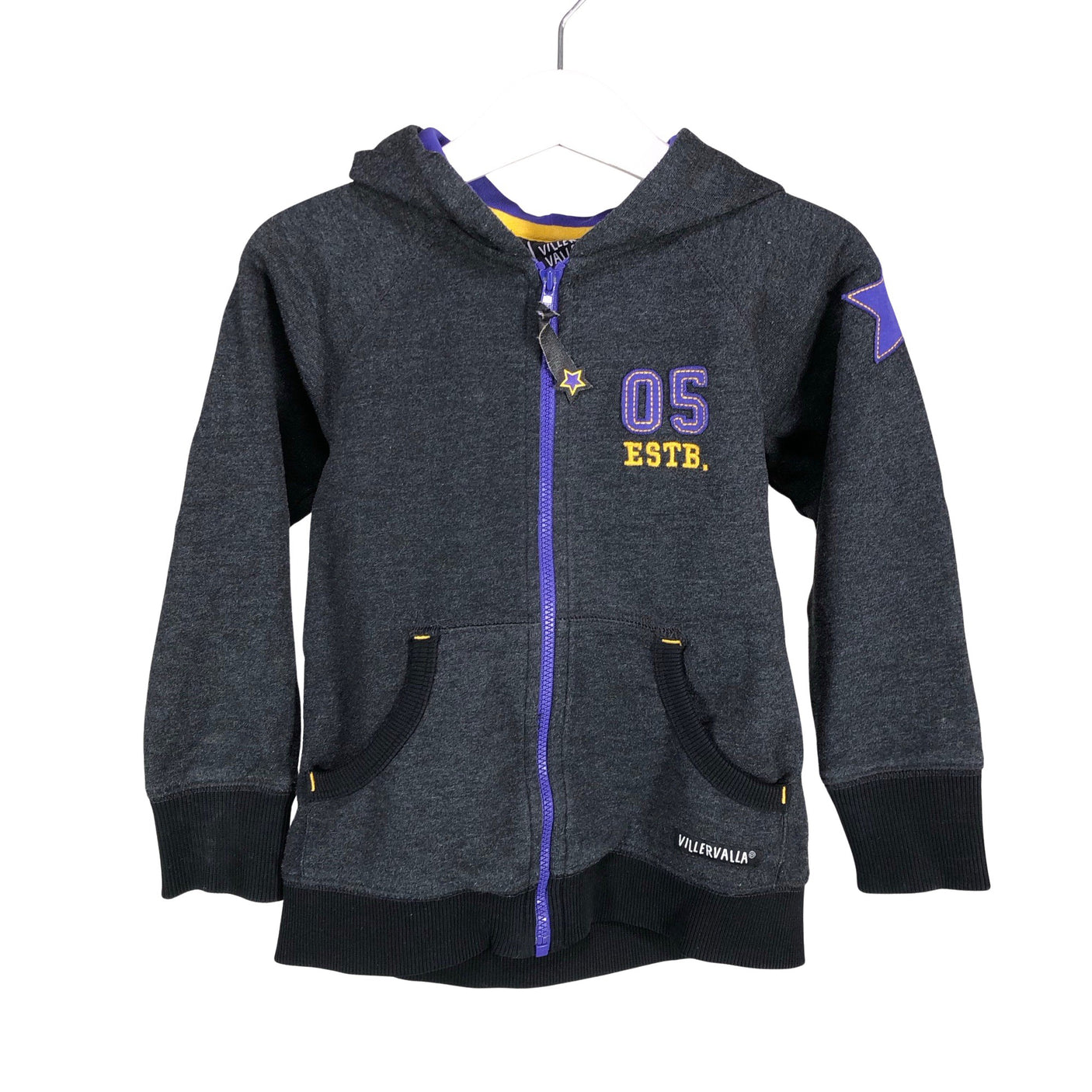 Unisex Villervalla - Huppari, koko 98 - 104 - Harmaa (1)