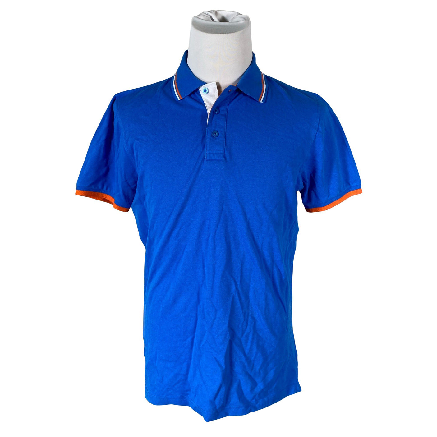 Miesten Cotton & Silk - Pikeepaita, koko XL - Sininen (1)