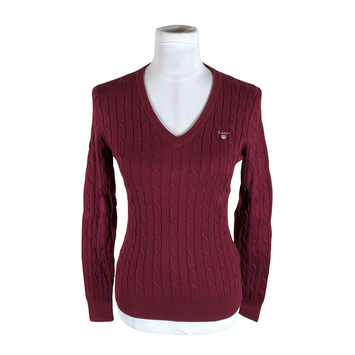 Naisten Gant - Neulepaita, koko 36 - Viininpunainen (1)