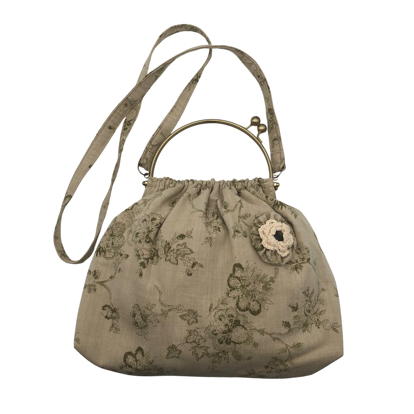 Naisten Handmade - Käsilaukku, koko Midi - Beige (1)