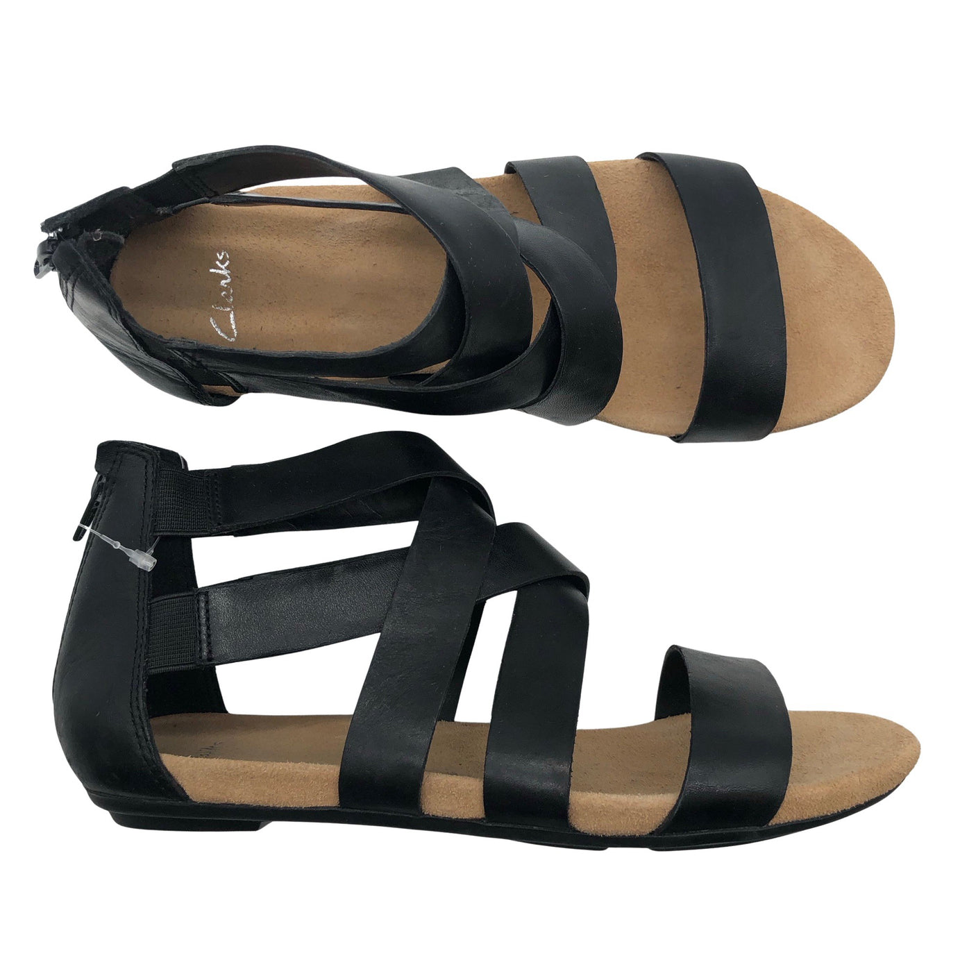 Naisten Clarks - Sandaalit, koko 38 - Musta (1)