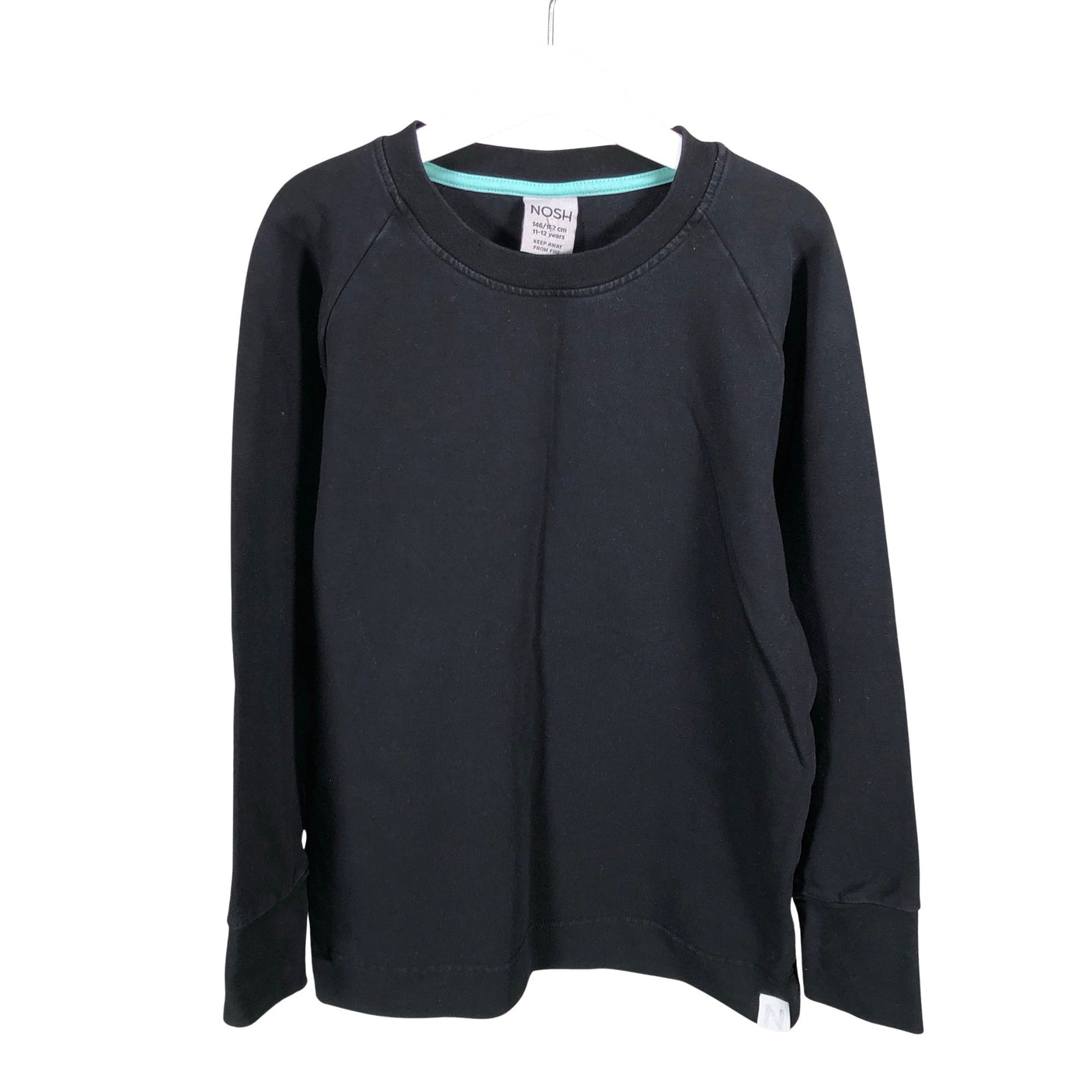 Unisex NOSH - Collegepaita, koko 146 - 152 - Musta (1)