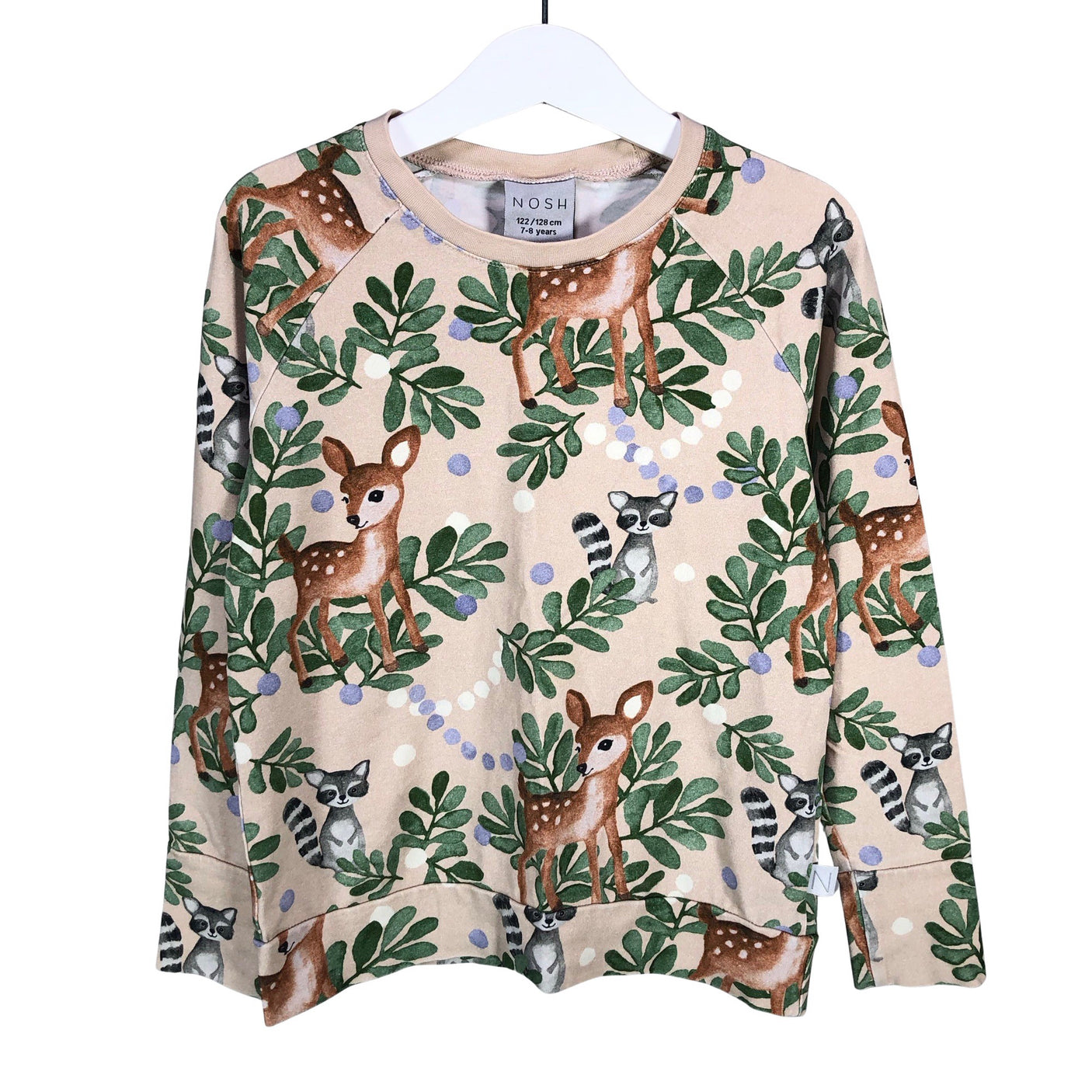 Tyttöjen NOSH - Trikoopaita, koko 122 - 128 - Beige (1)