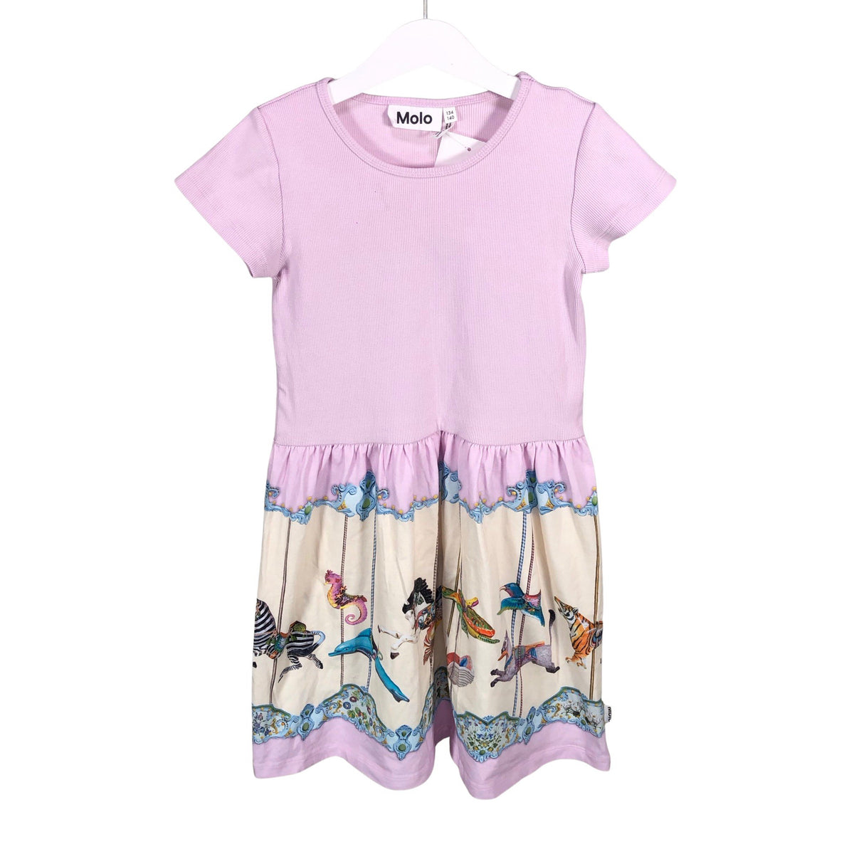 Tyttöjen Molo Kids - Trikoomekko, koko 134 - 140 - Violetti (1)