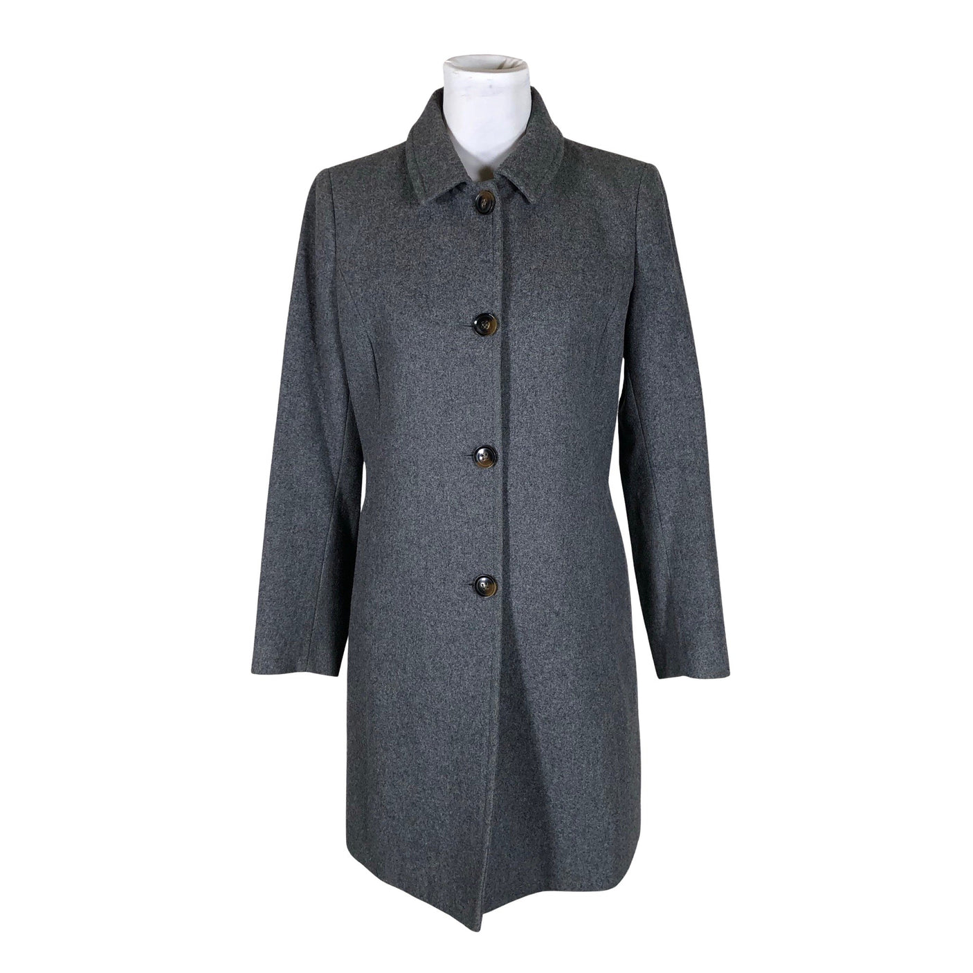 Naisten Benetton - Villakangastakki, koko 38 - Harmaa (1)