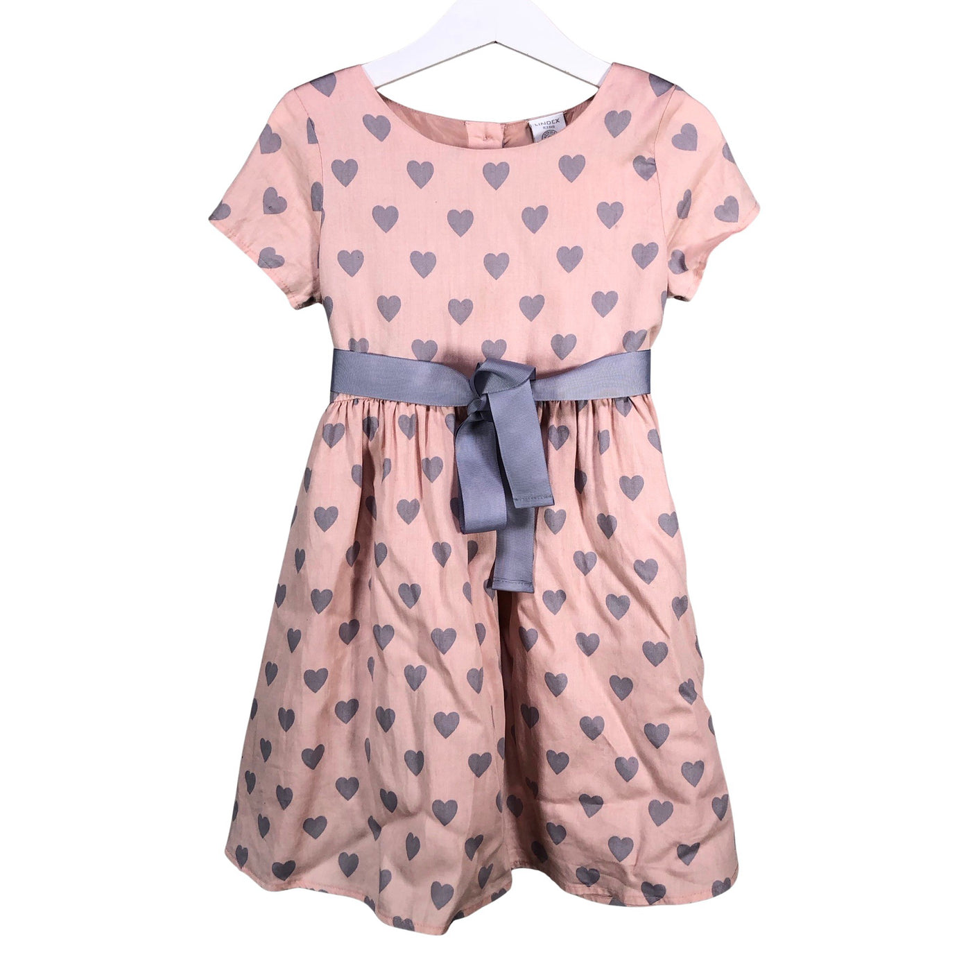 Tyttöjen Lindex - Juhlamekko, koko 104 - 110 - Vaaleanpunainen (1)