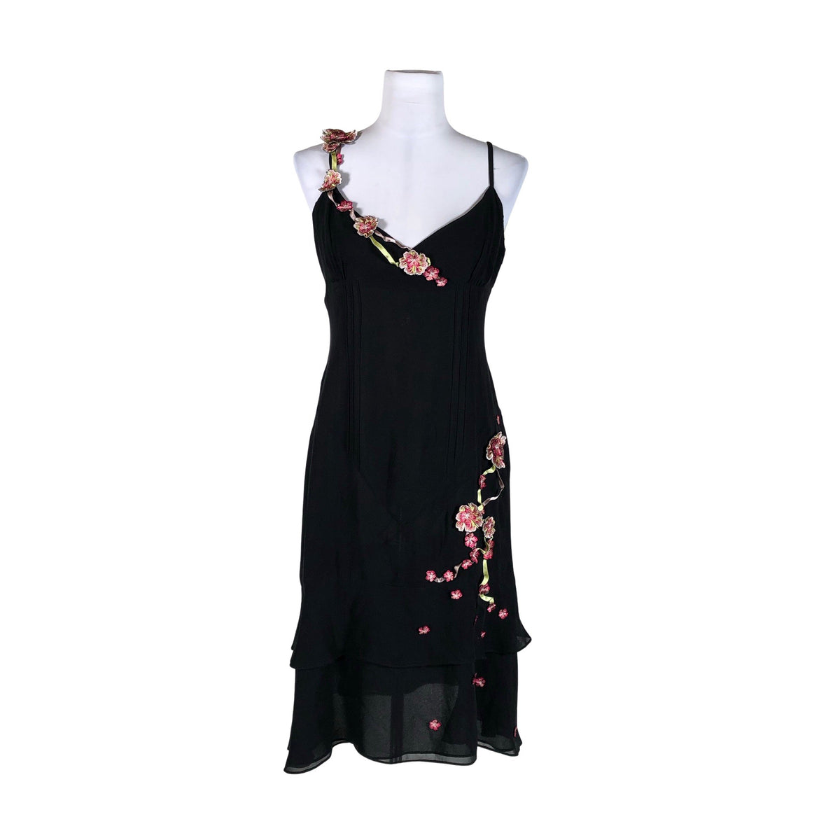 Naisten Karen Millen - Sifonkimekko, koko 40 - Musta (1)