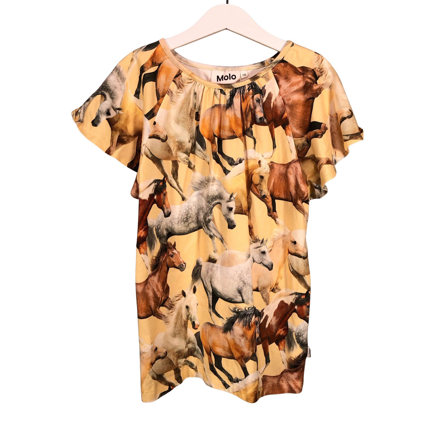 Tyttöjen Molo Kids - T-paita, koko 146 - 152 - Keltainen (1)