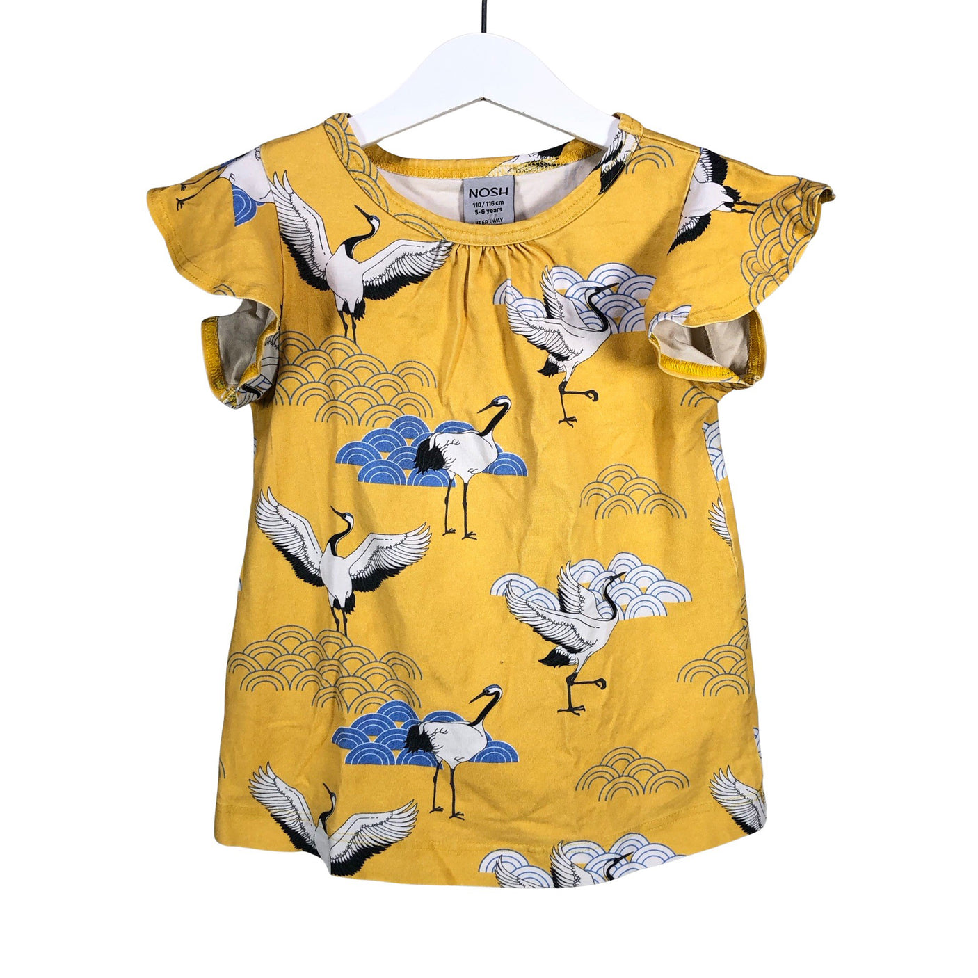Tyttöjen NOSH - Trikootoppi, koko 110 - 116 - Keltainen (1)