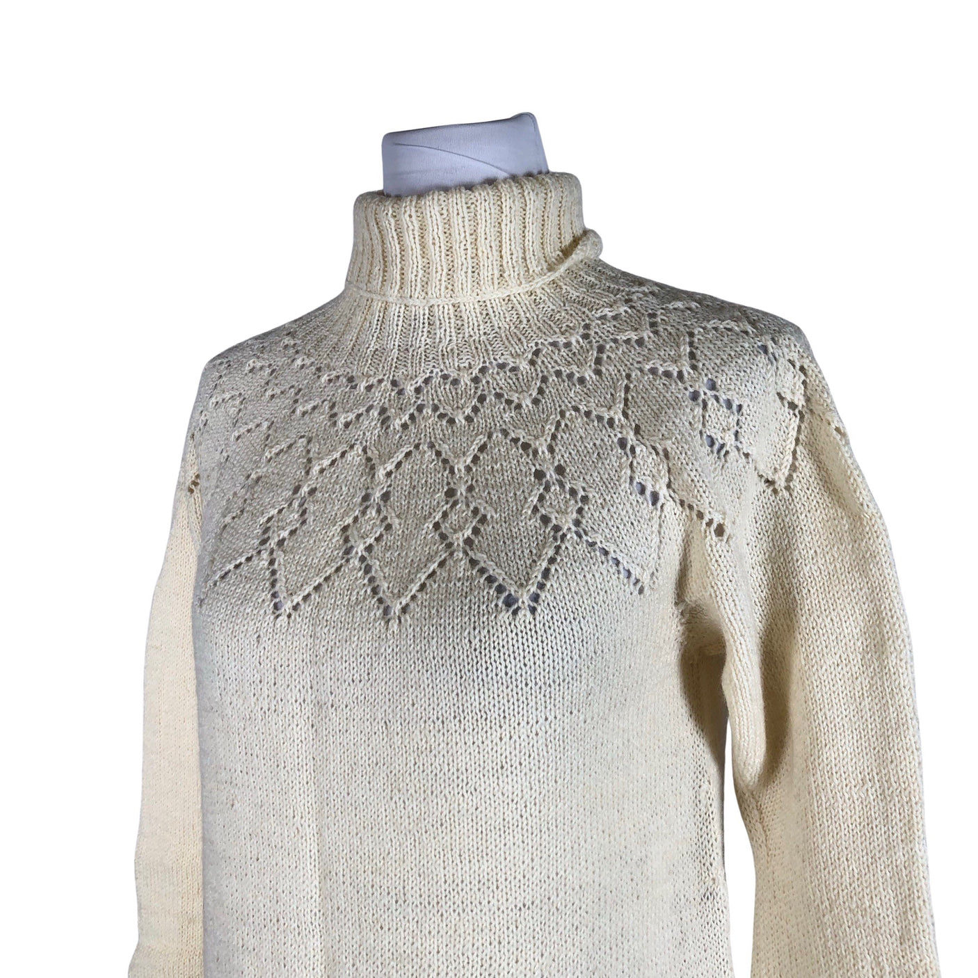 Naisten Handmade - Neulemekko, koko 36 - Luonnonvalkoinen (3)