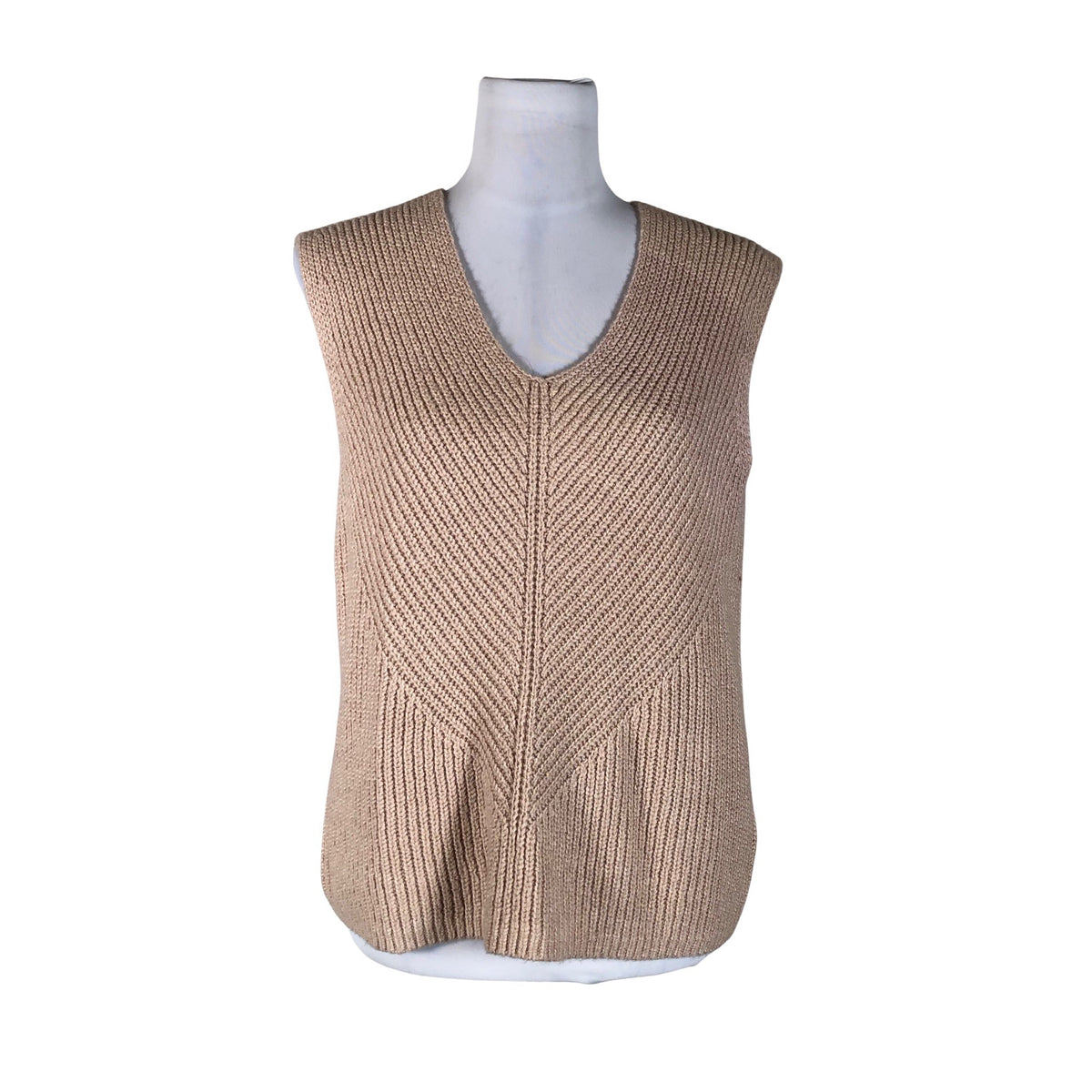 Naisten Tom Tailor - Neuleliivi, koko 36 - Beige (1)