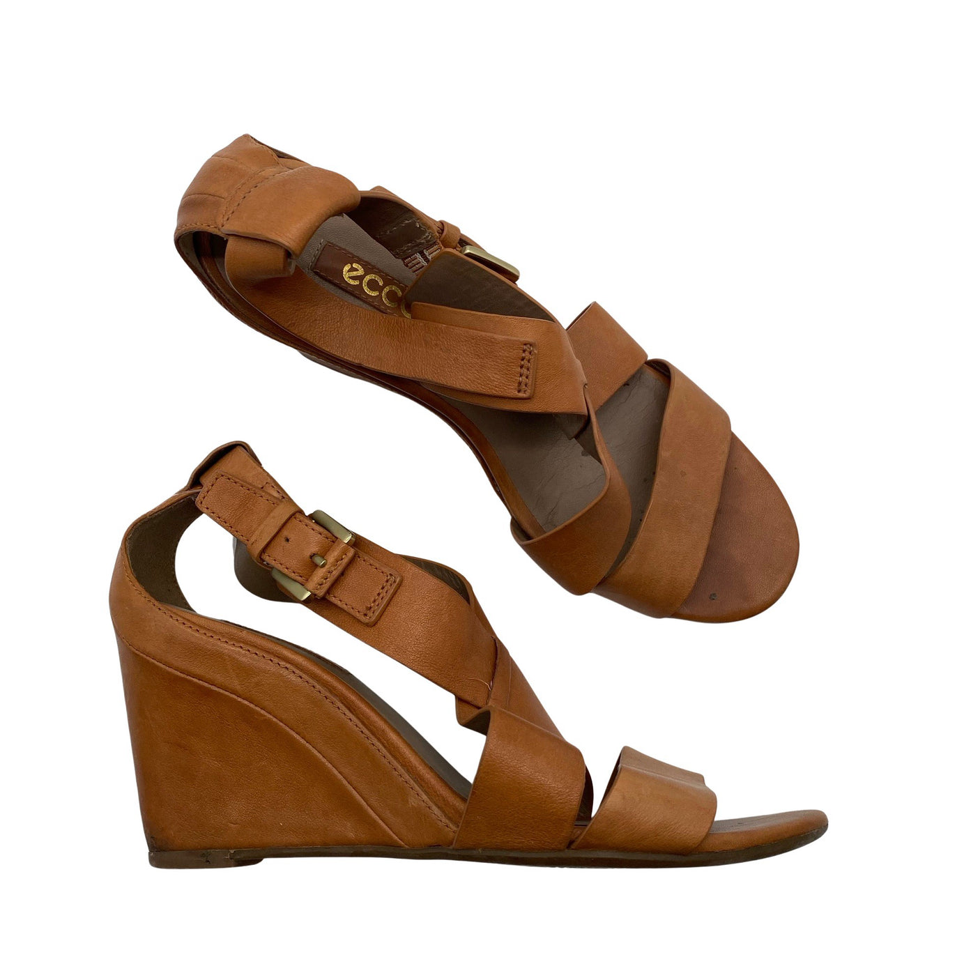Naisten Ecco - Kiilakorkosandaalit, koko 38 - Ruskea (1)