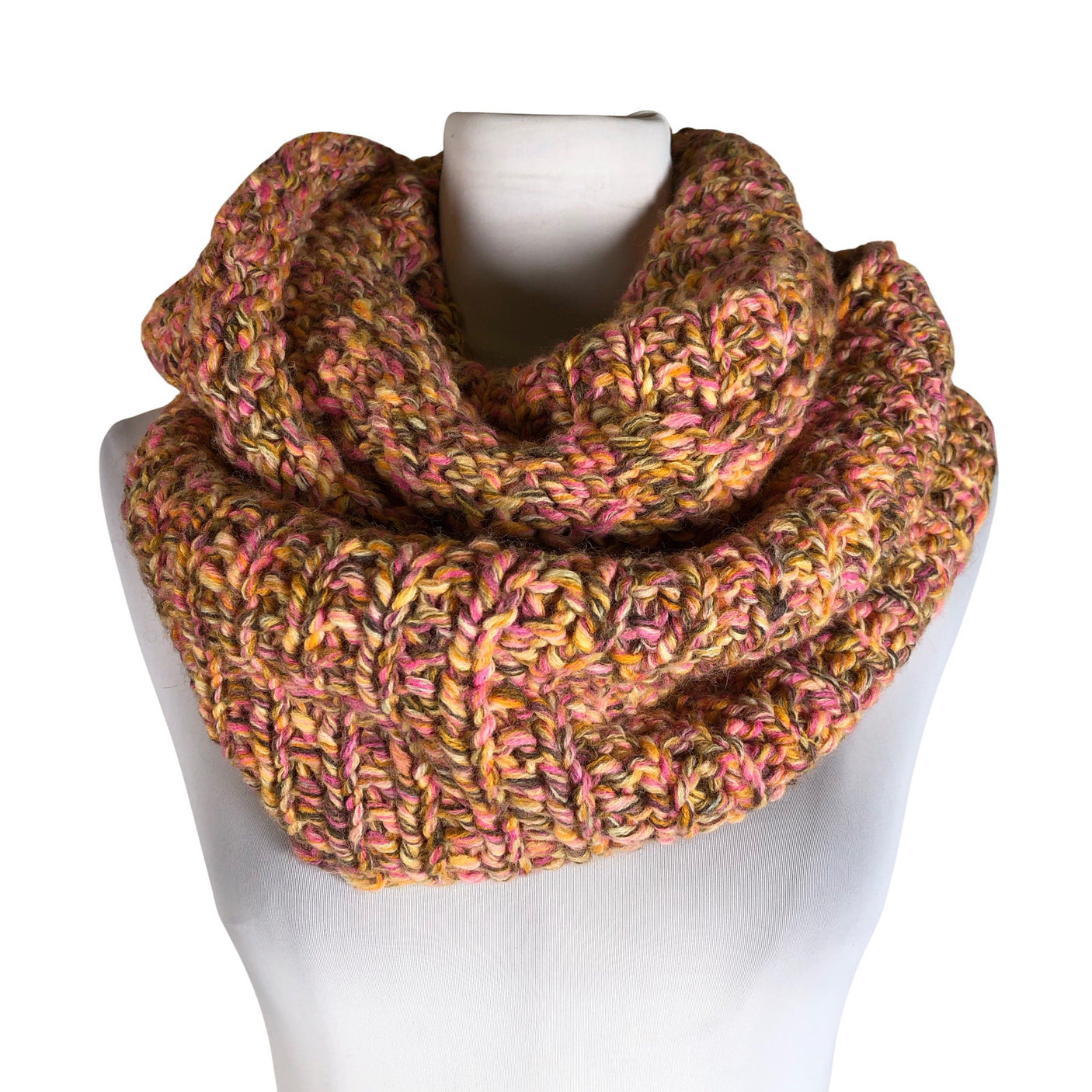 Naisten Handmade - Tuubihuivi, koko Maxi - Pinkki (1)