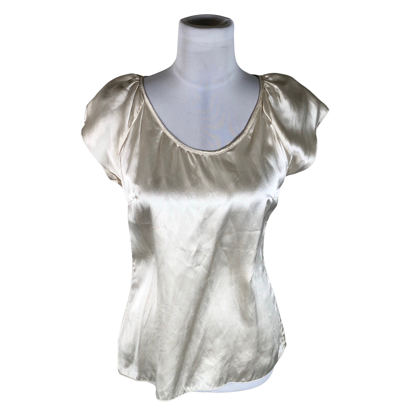 Naisten Hugo Boss - Lyhythihainen pusero, koko 36 - Luonnonvalkoinen (1)