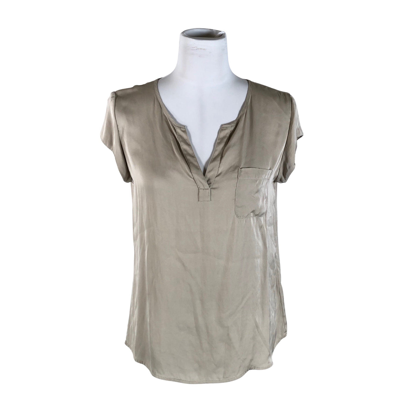Naisten Repeat - Lyhythihainen pusero, koko 38 - Beige (1)