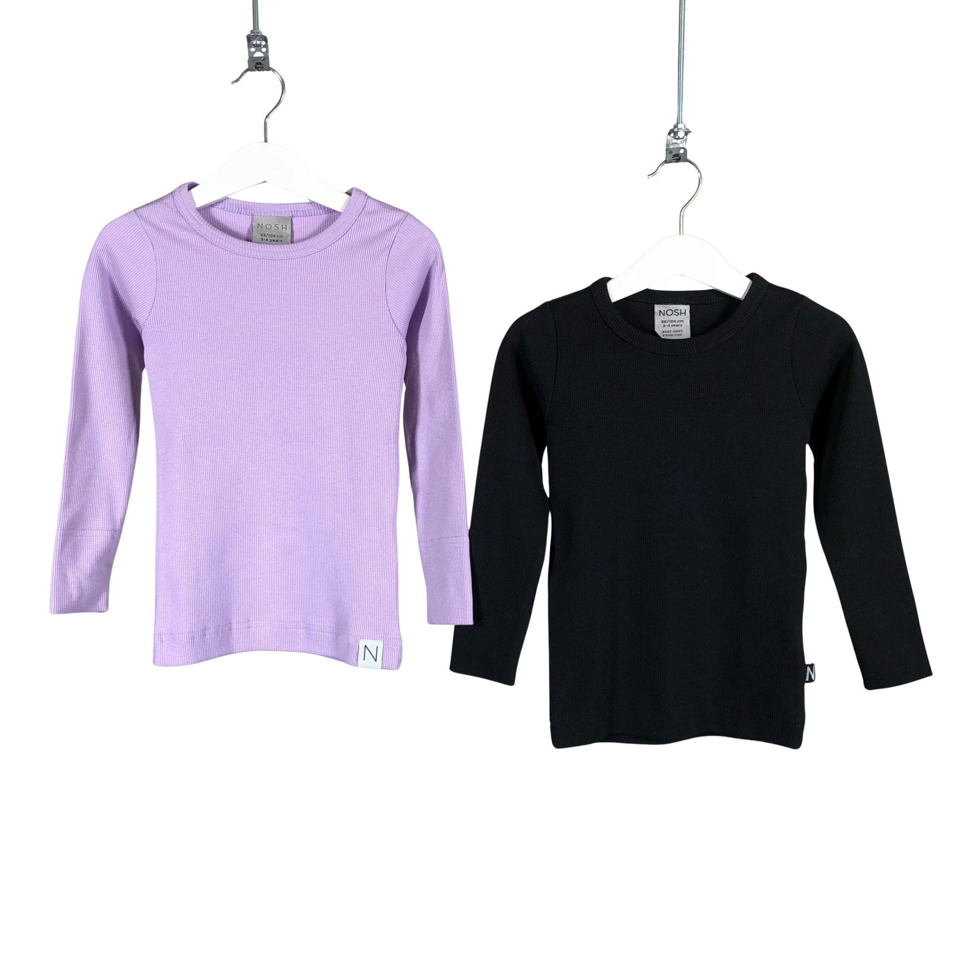 Unisex NOSH - Trikoopaita, koko 98 - 104 - Violetti (1)