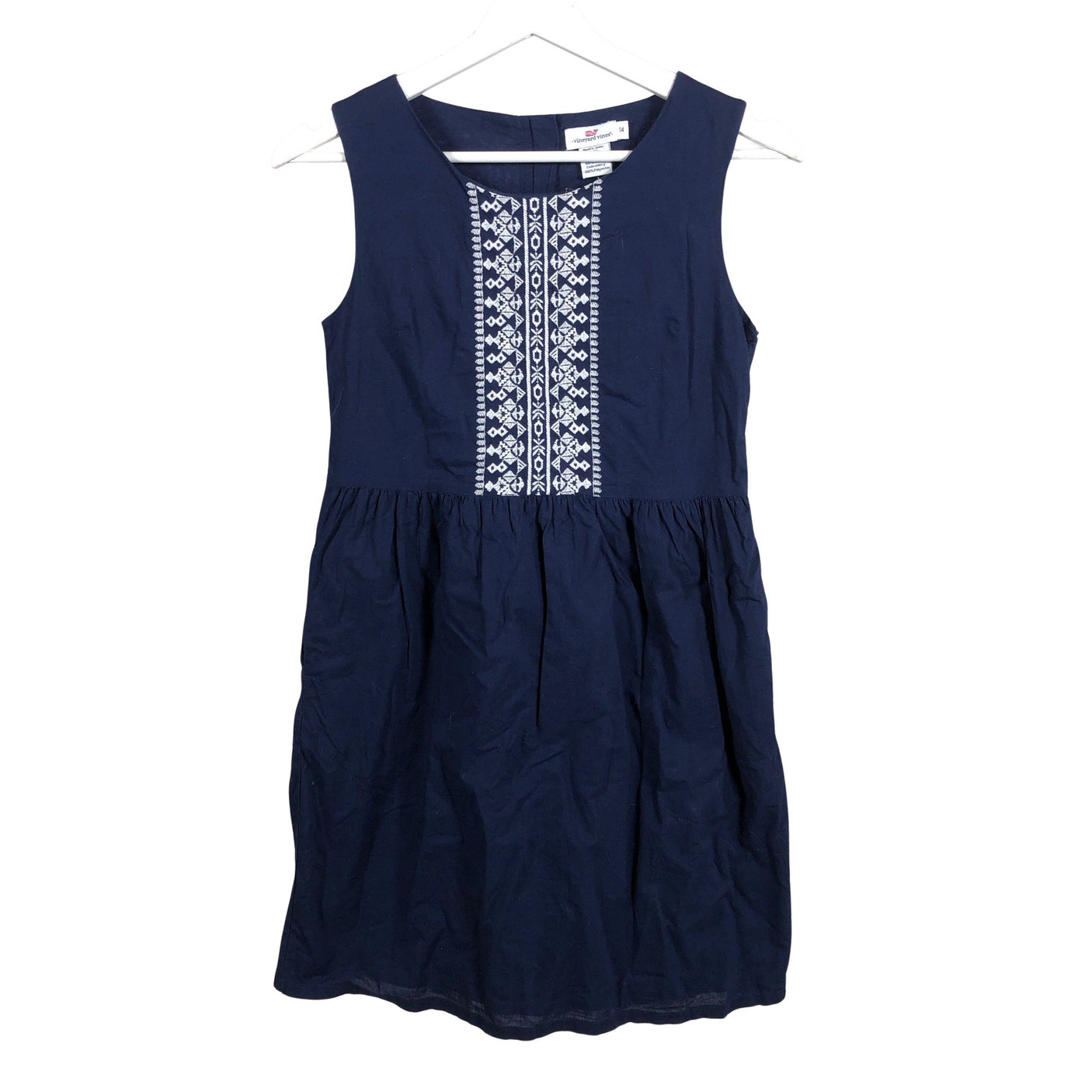 Tyttöjen Vineyard Vines - Kangasmekko, koko 158 - 164 - Sininen (1)