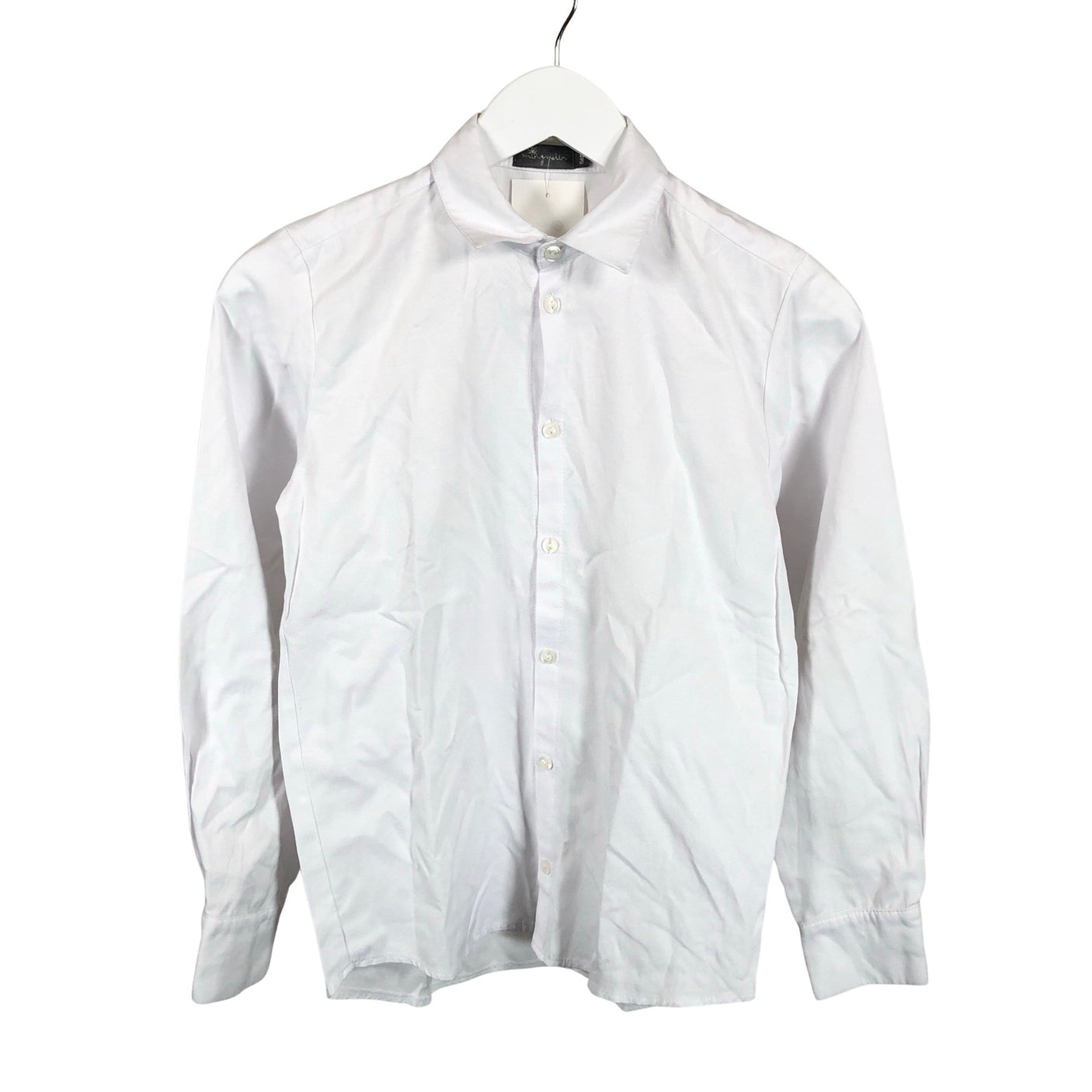 Poikien Mingnelin - Kauluspaita, koko 158 - 164 - Valkoinen (1)