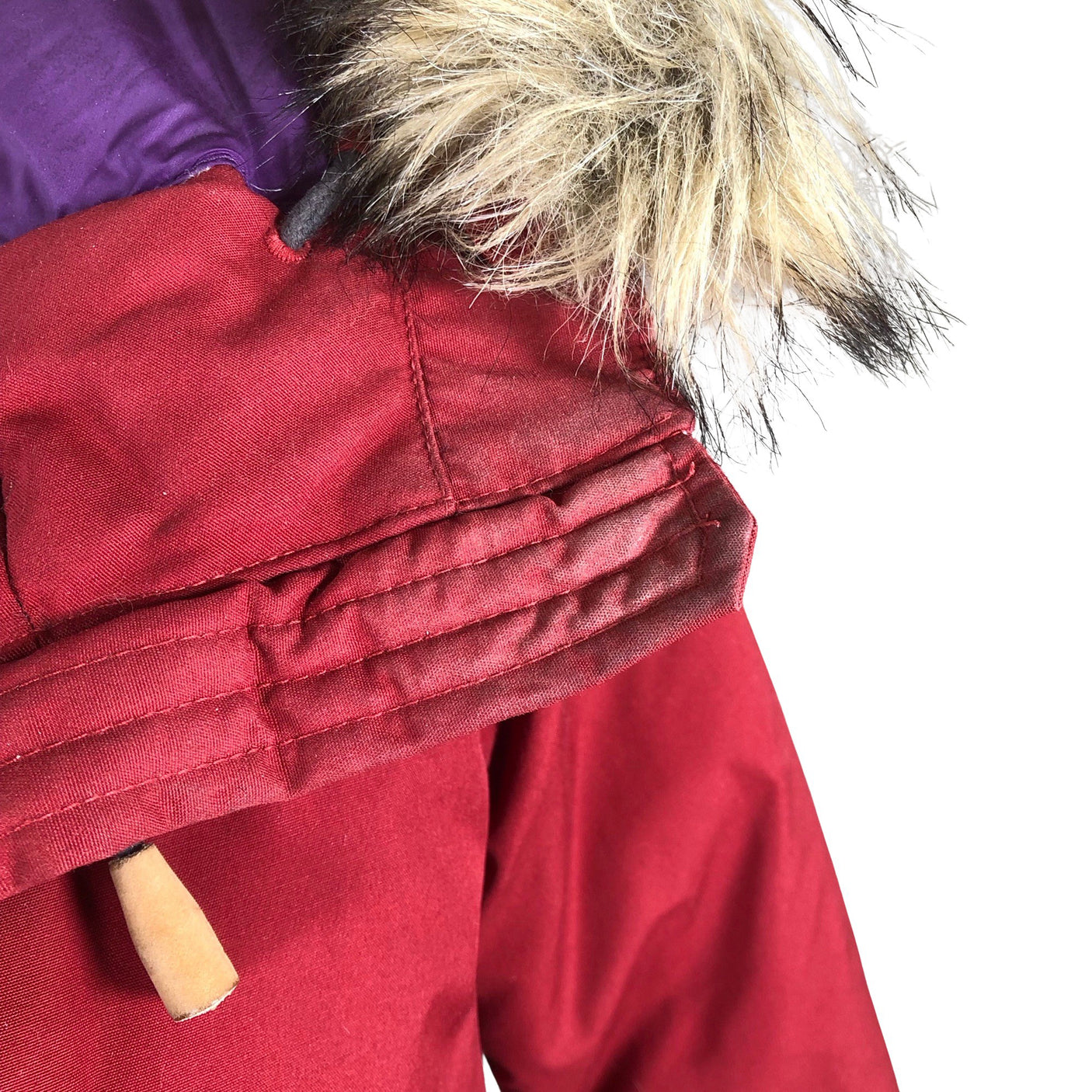 Naisten Fjällräven - Untuvatakki, koko 38 - Viininpunainen (3)