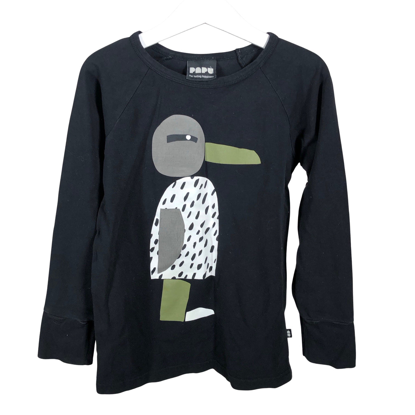 Unisex Papu - Trikoopaita, koko 122 - 128 - Musta (1)