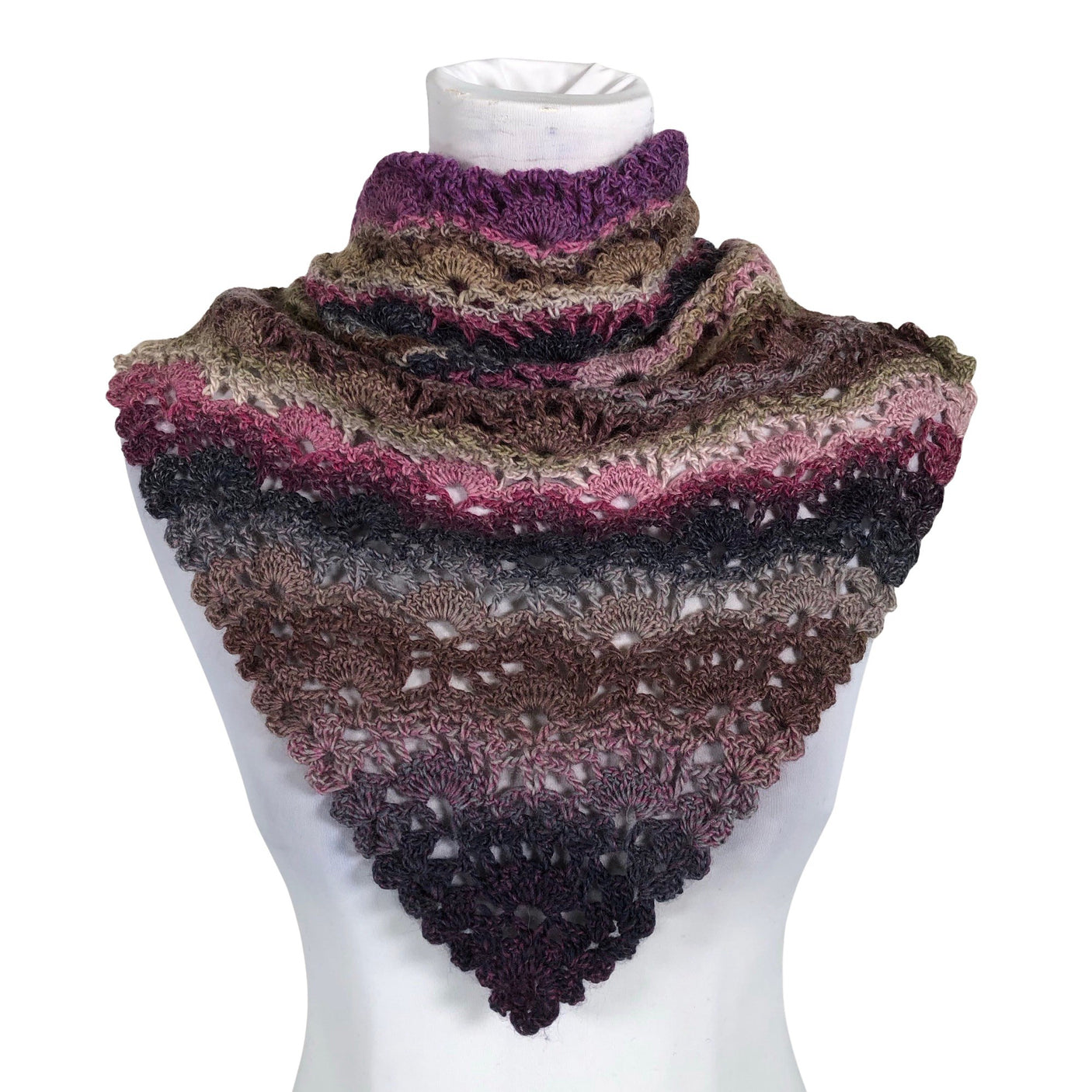 Naisten Handmade - Kaulaliina, koko Midi - Violetti (1)