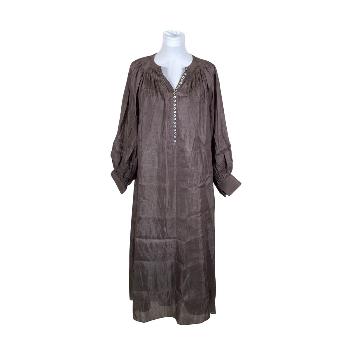 Naisten Massimo Dutti - Sifonkimekko, koko 40 - Ruskea (1)